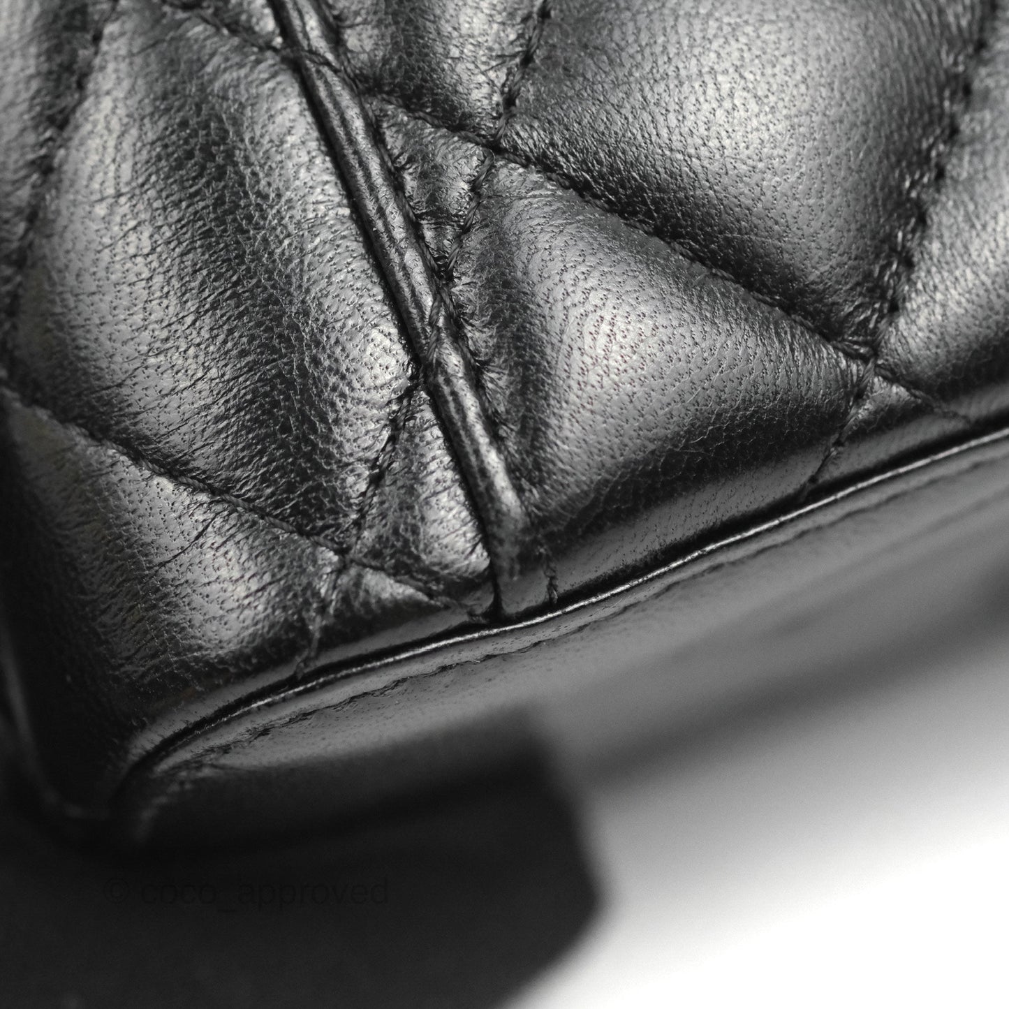 Chanel Vanity with Double Chain Black Shiny Lambskin 23C