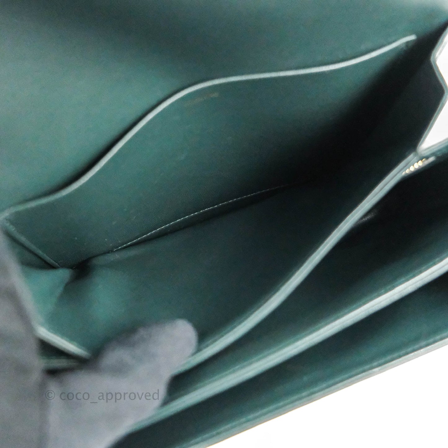 Celine Medium Triomphe Shiny Calfskin Amazone Green