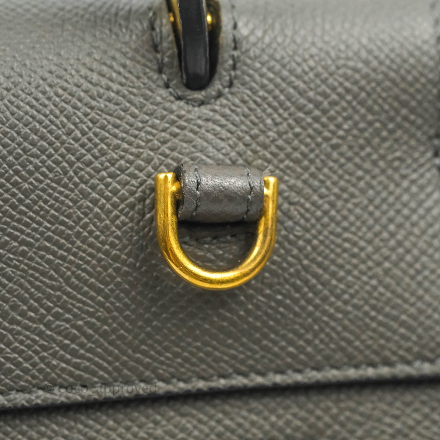 Celine Micro Belt Bag Grey Grained Calfskin Gold Hardware