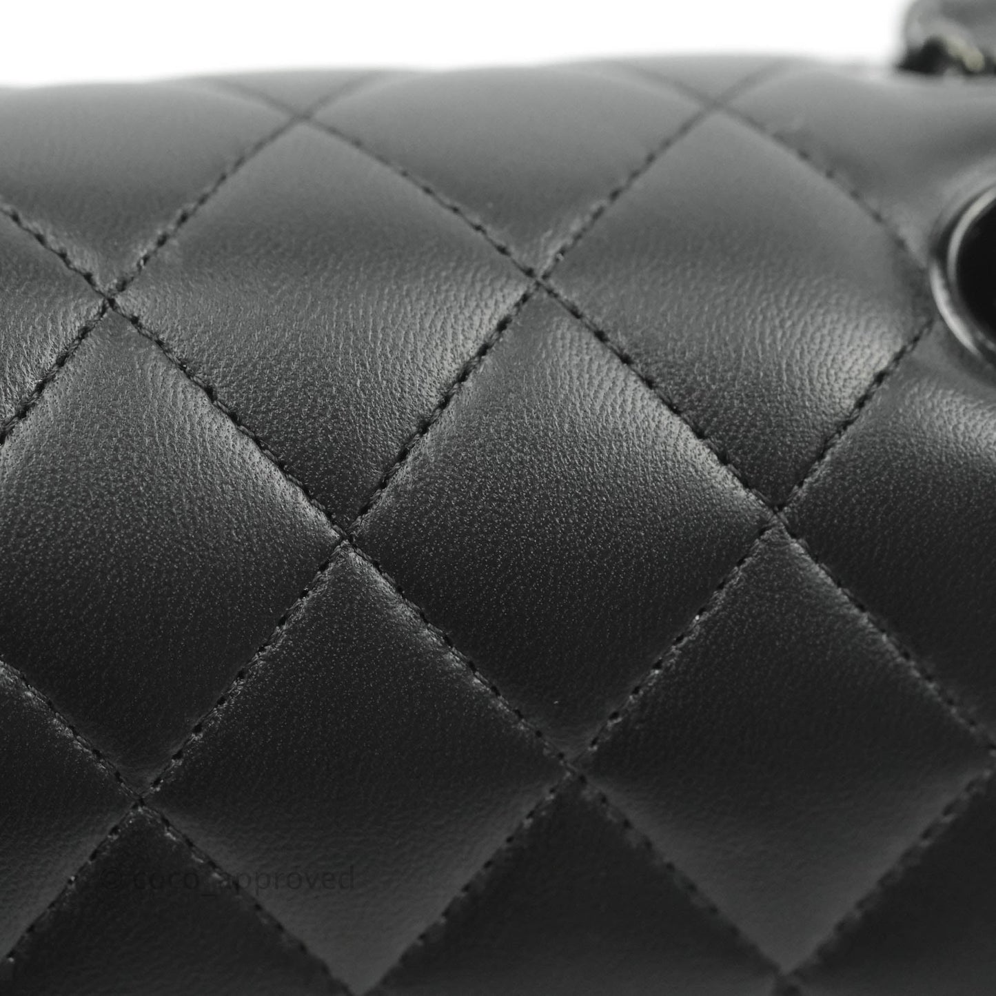 Chanel Classic Quilted M/L Medium Double Flap So Black Lambskin