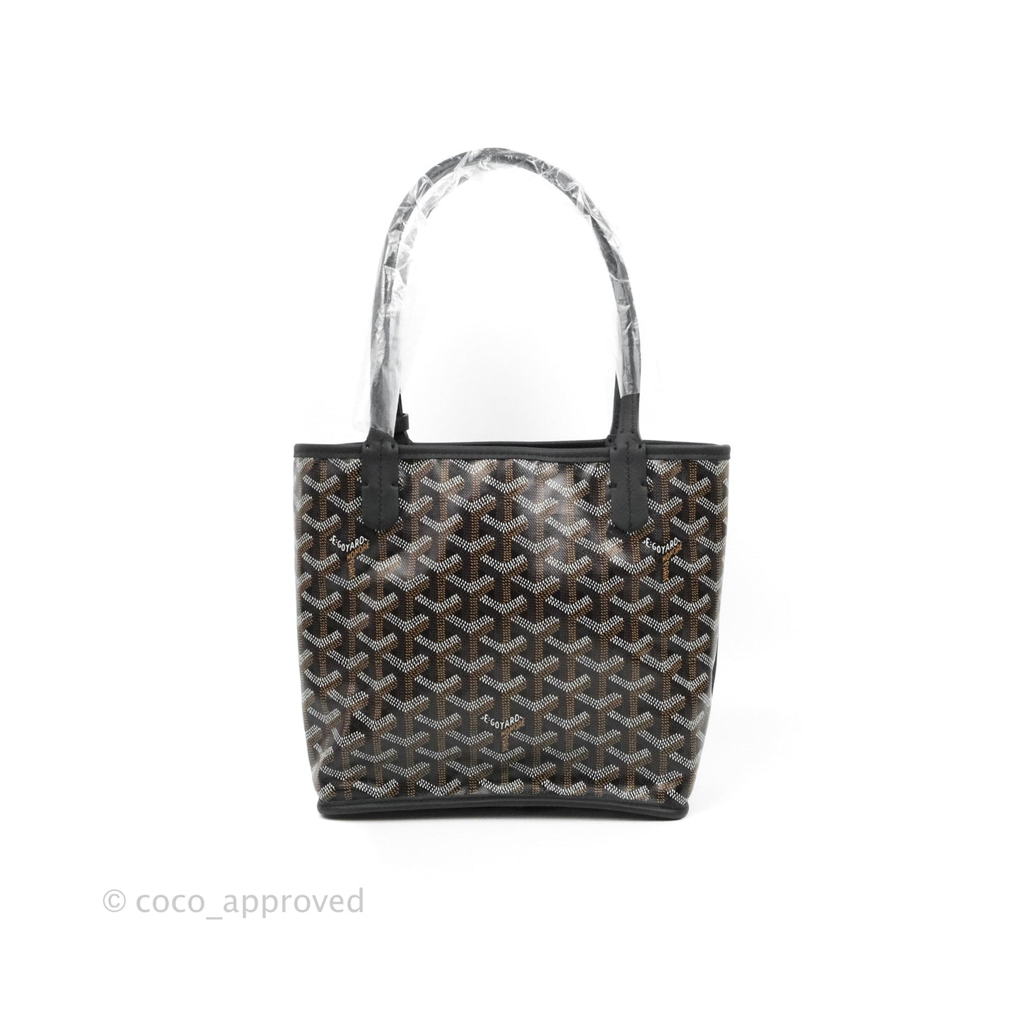 Goyard Anjou Mini Bag Goyardine Canvas Black