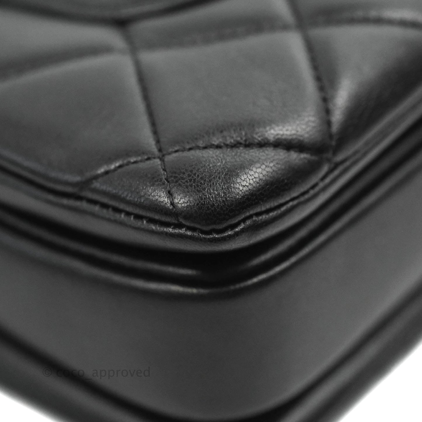 Chanel Small Trendy CC Black Lambskin Ruthenium Hardware