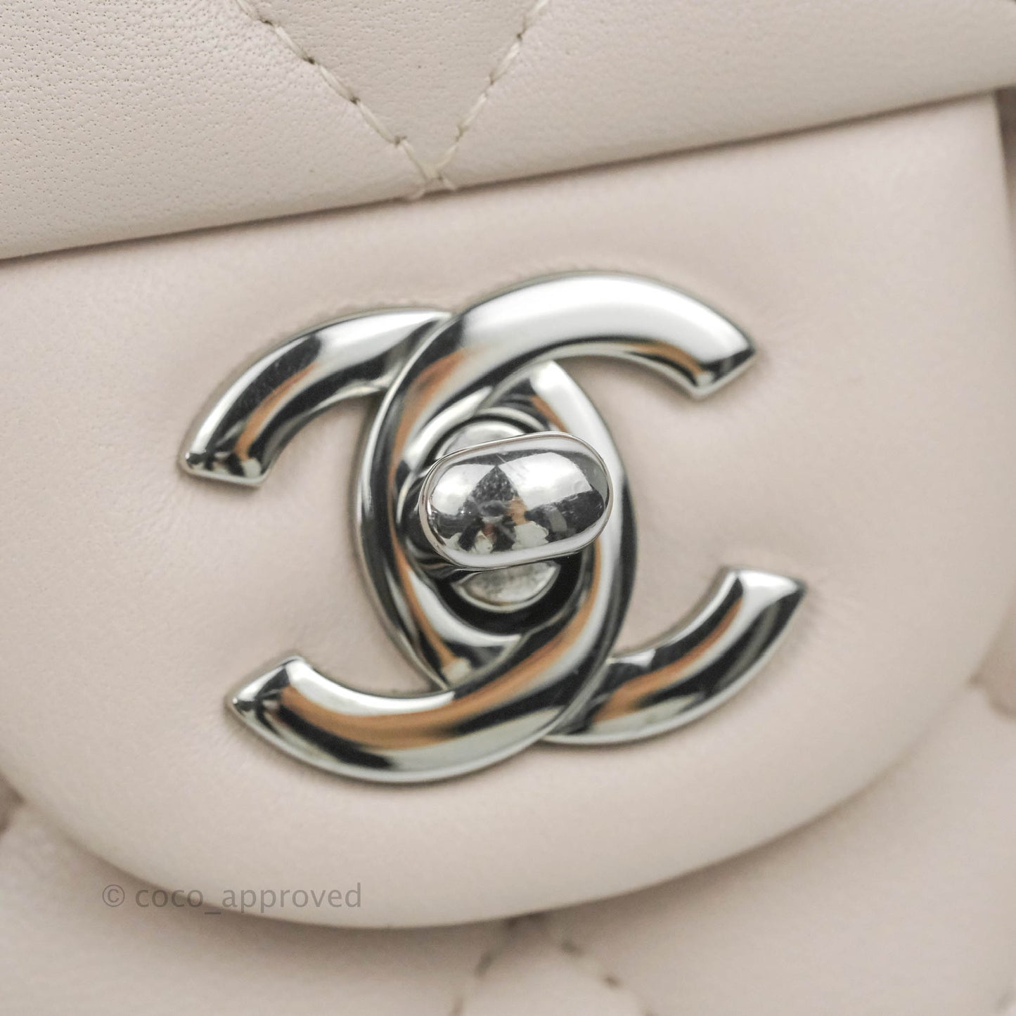Chanel Quilted Mini Rectangular Light Lilac Lambskin Silver Hardware
