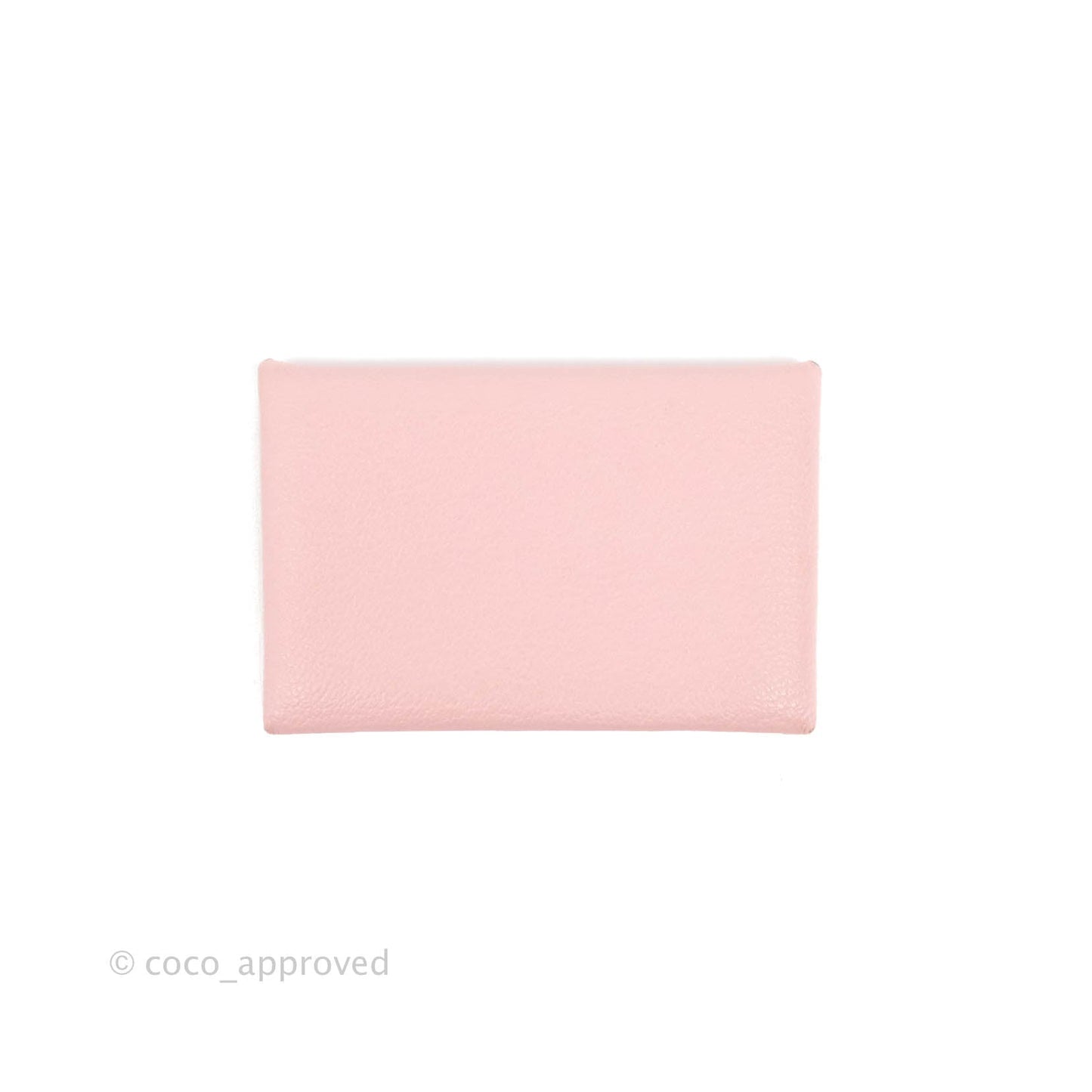 Hermès Calvi Card Holder Sakura Pink Chevre Mysore