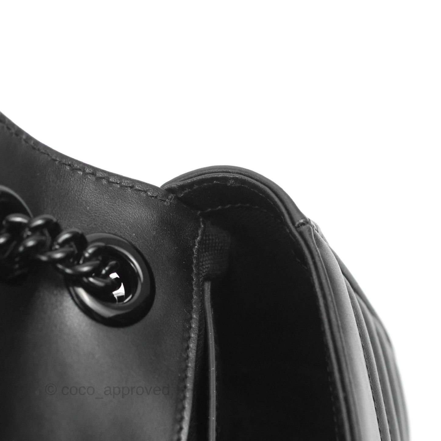 Gucci Mini Chevron GG Marmont Matelassé Bag So Black Calfskin