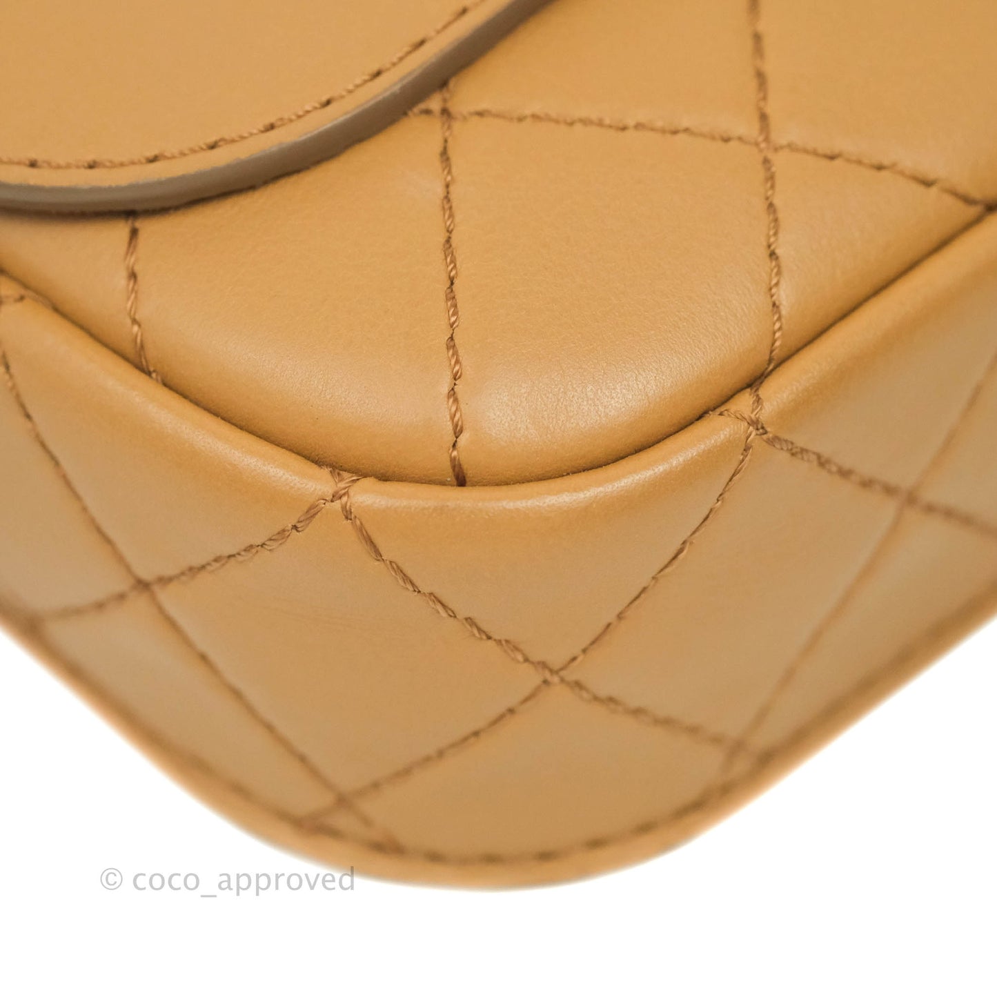 Chanel Quilted Flap With Coin Purse Caramel Calfskin Aged Gold Hardware 19K