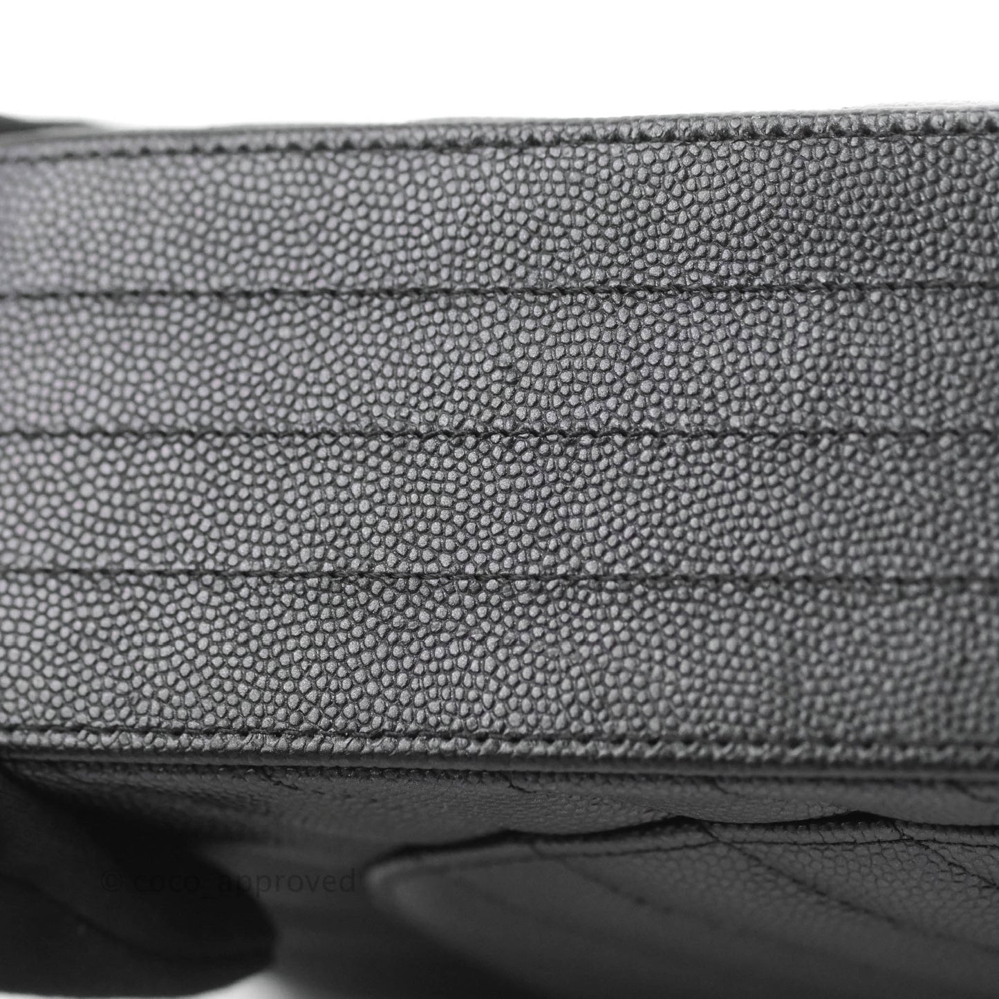Chanel Classic M/L Medium Chevron Double Flap Iridescent Black Caviar Ruthenium Hardware 17B