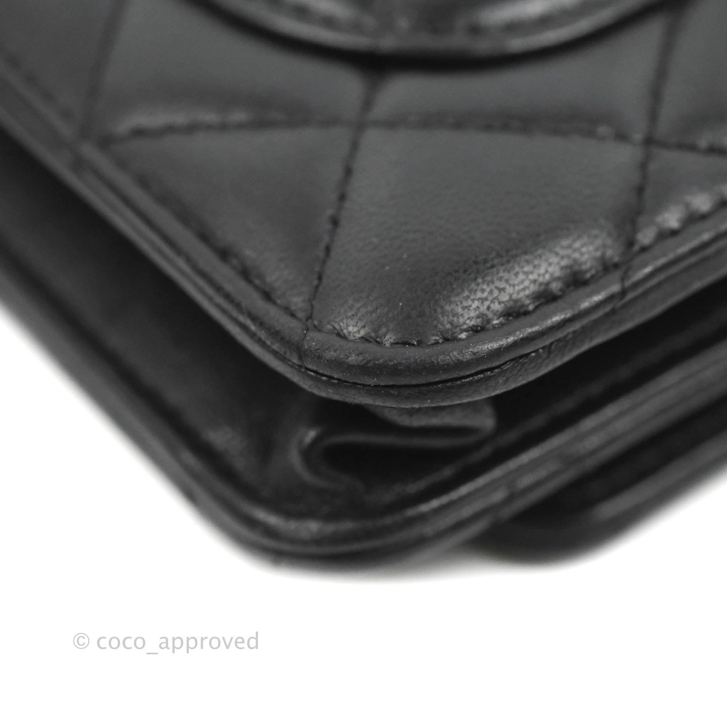 Chanel Quilted Classic WOC Black Lambskin Gold Hardware