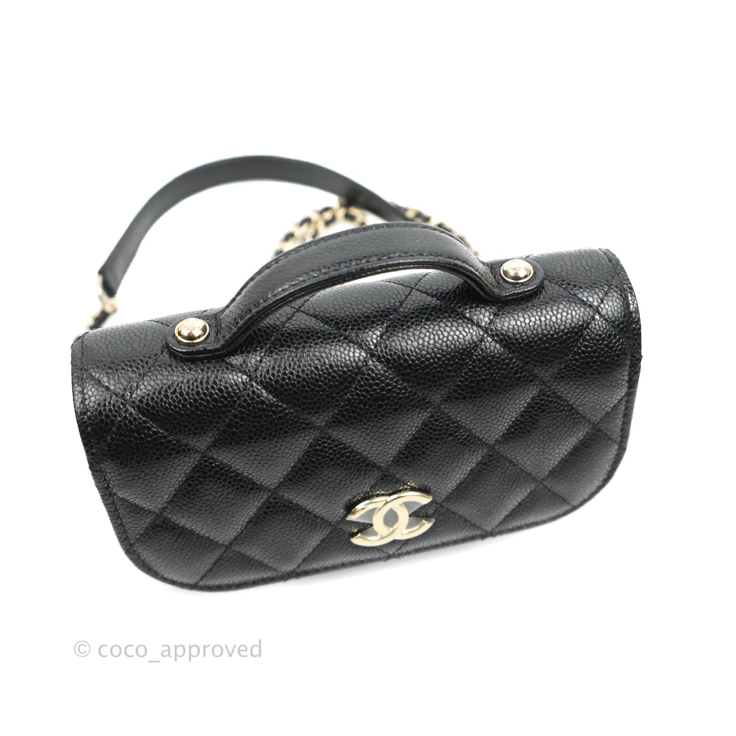 Chanel Business Affinity Clutch With Chain Black Caviar Gold Hardware