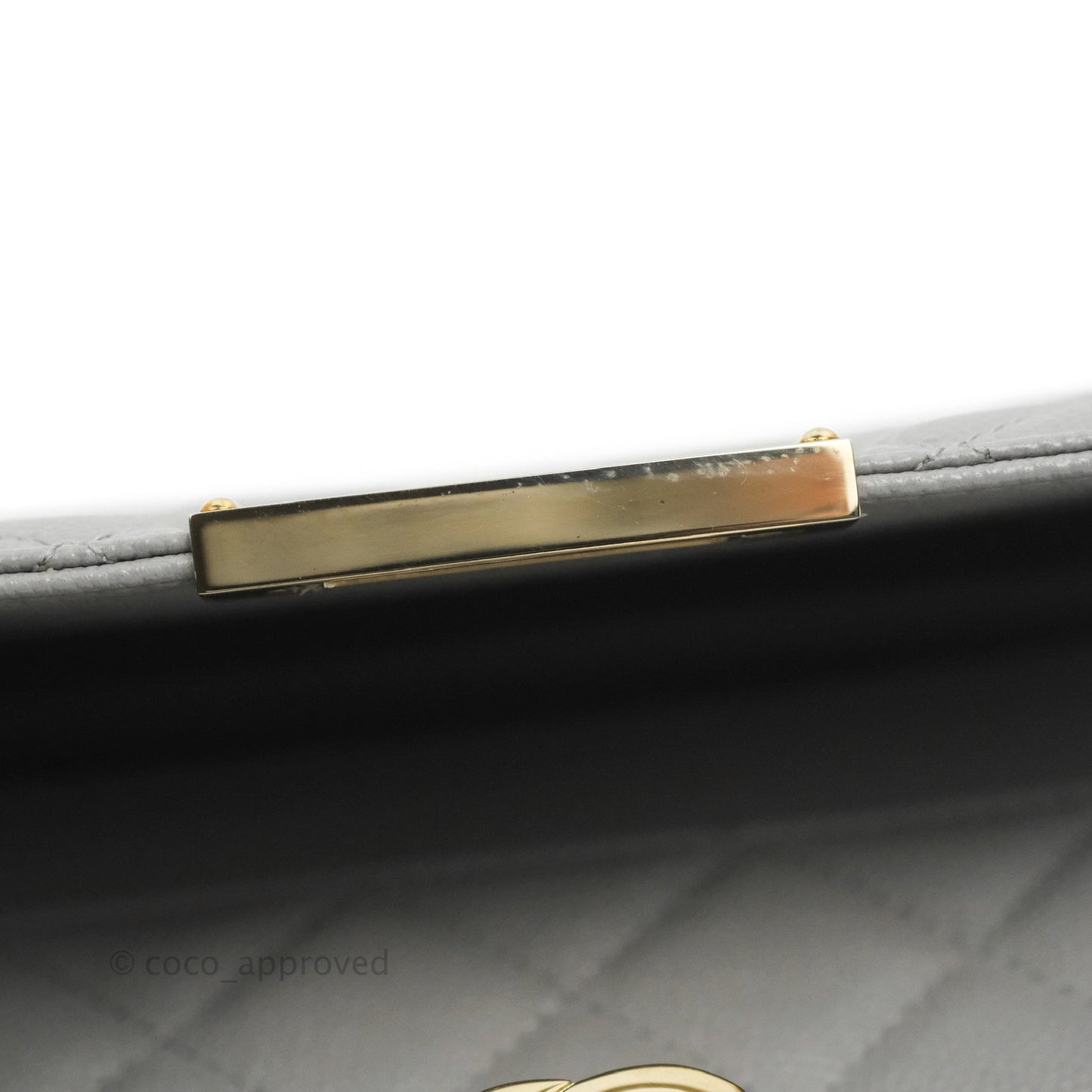 Chanel Golden Class Wallet on Chain WOC Grey Caviar Gold Hardware