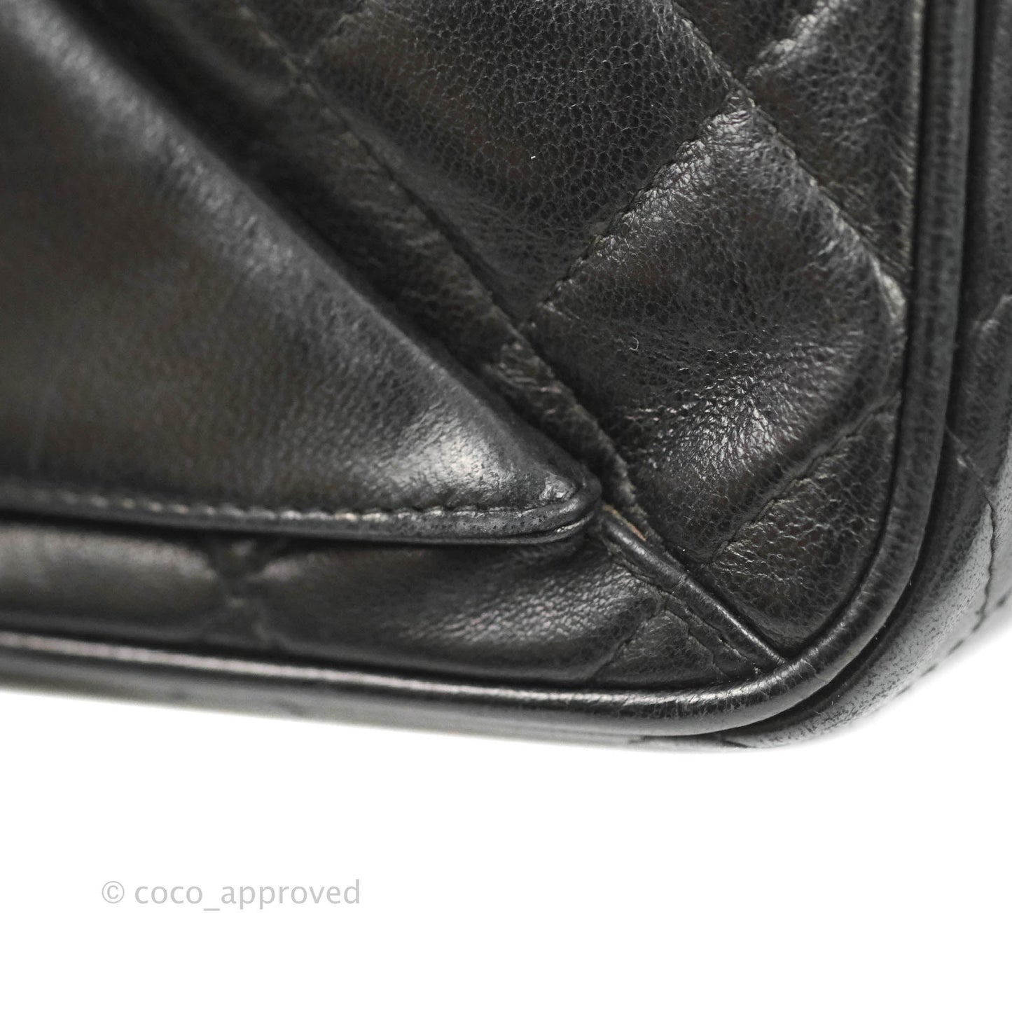 Chanel Vintage Small Camera Bag Black Lambskin Gold Hardware