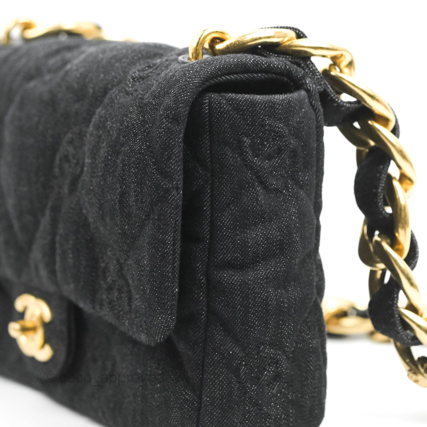 Chanel Medium Funky Town Flap Denim Aged Gold Hardware 22S