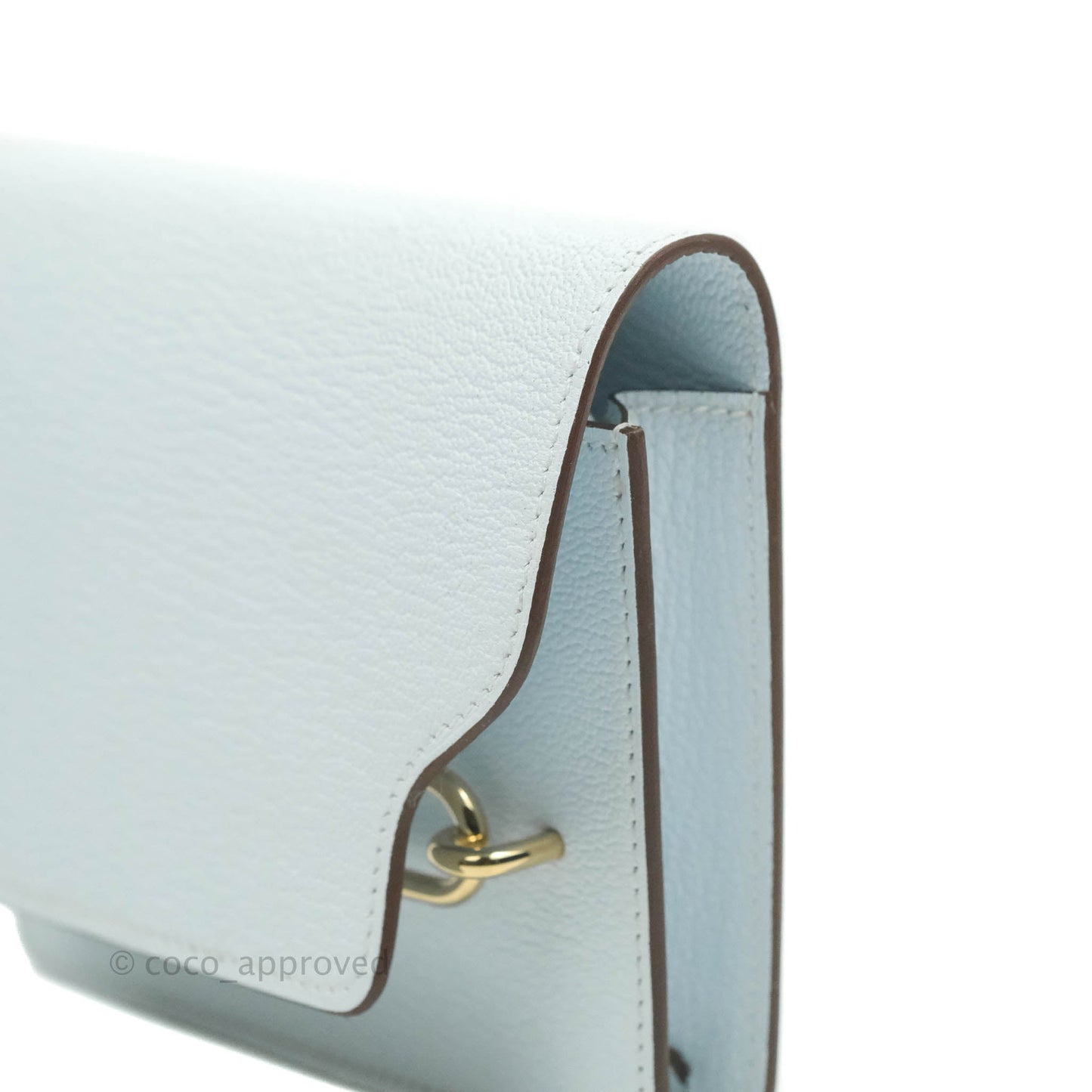 Hermès Roulis Slim Wallet Bleu Brume Gold Hardware