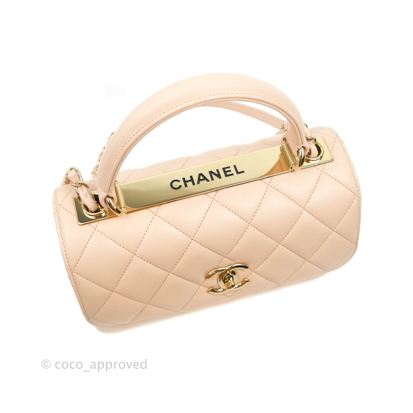 Chanel Trendy CC Small Light Beige Pink Lambskin Gold Hardware