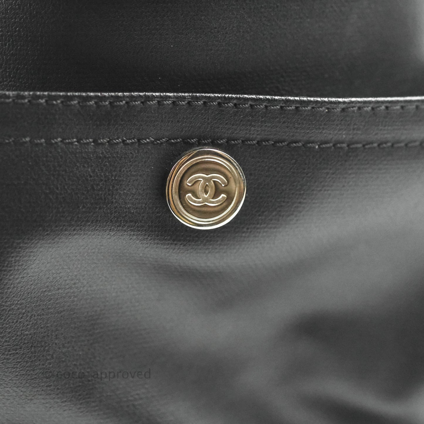 Chanel Quilted Large Paris Biarritz Tote Black Coated Canvas