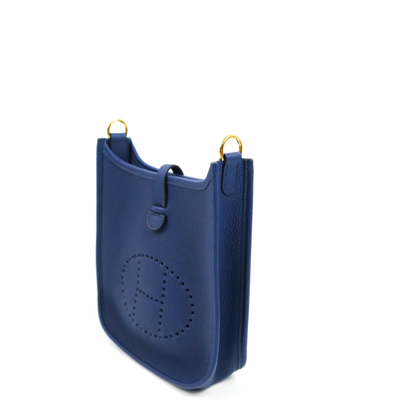 Hermès Mini Evelyne 16 Bleu Saphir/Bleu Indigo Taurillon Maurice Gold Hardware