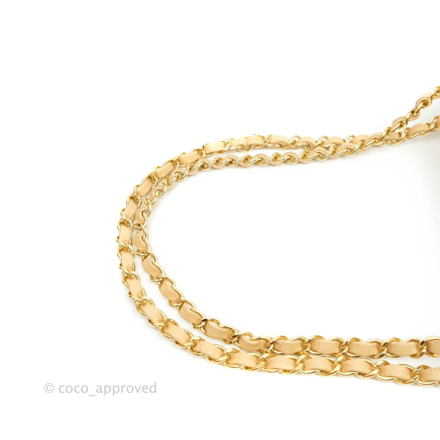 Chanel Classic M/L Medium Flap Quilted Beige Caviar Gold Hardware