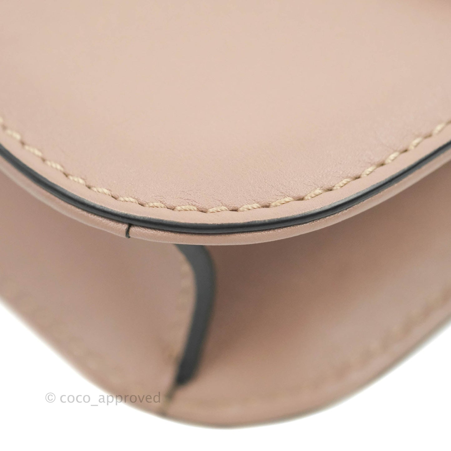 Valentino Vitello Small Glam Lock Rockstud Flap Poudre