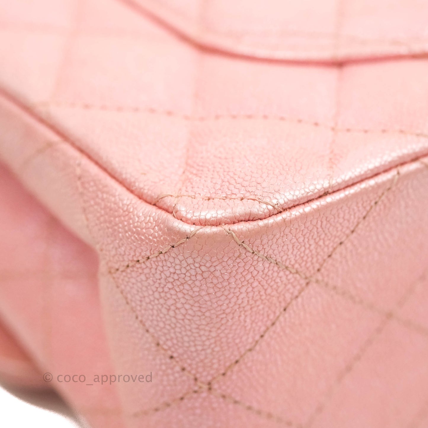Chanel Small Classic Quilted Flap Iridescent Pink Caviar Gold Hardware 19S