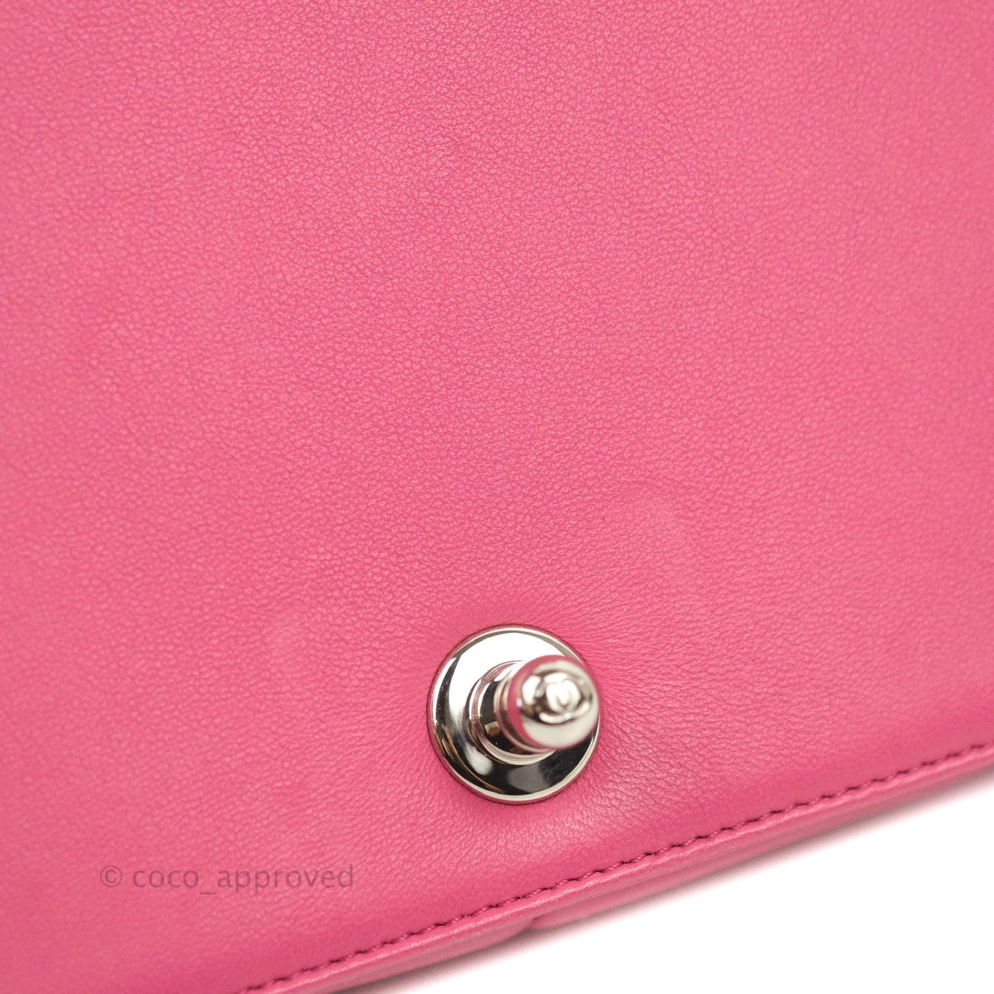 Chanel Quilted Medium Boy Dark Pink Calfskin Silver Hardware