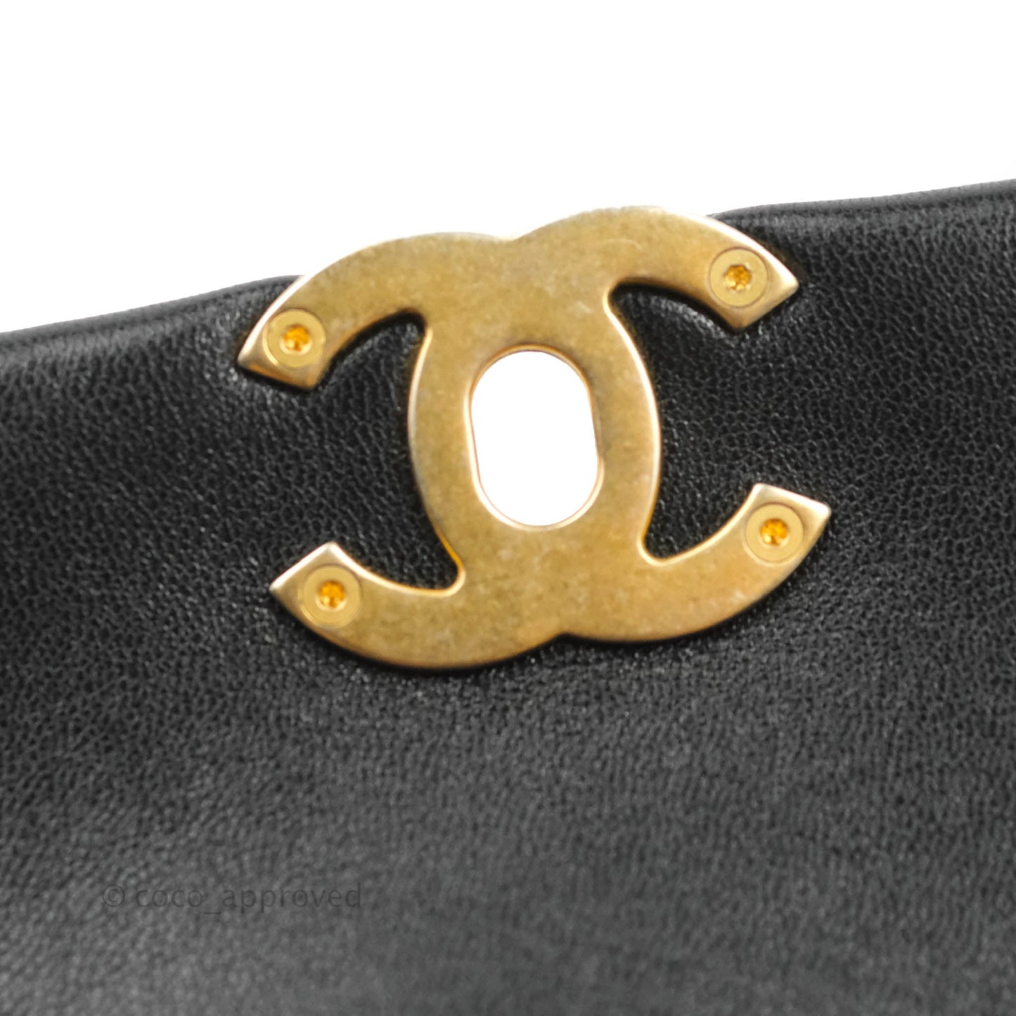 Chanel Entwined Chain Bag Black Lambskin Aged Gold Hardware
