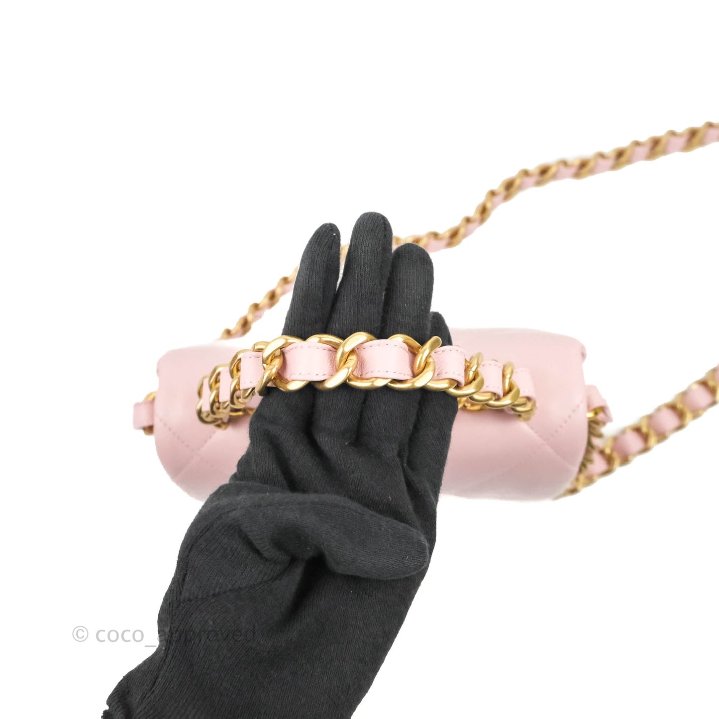 Chanel Small Flap Bag Light Pink Lambskin Aged Gold Hardware 22-23FW