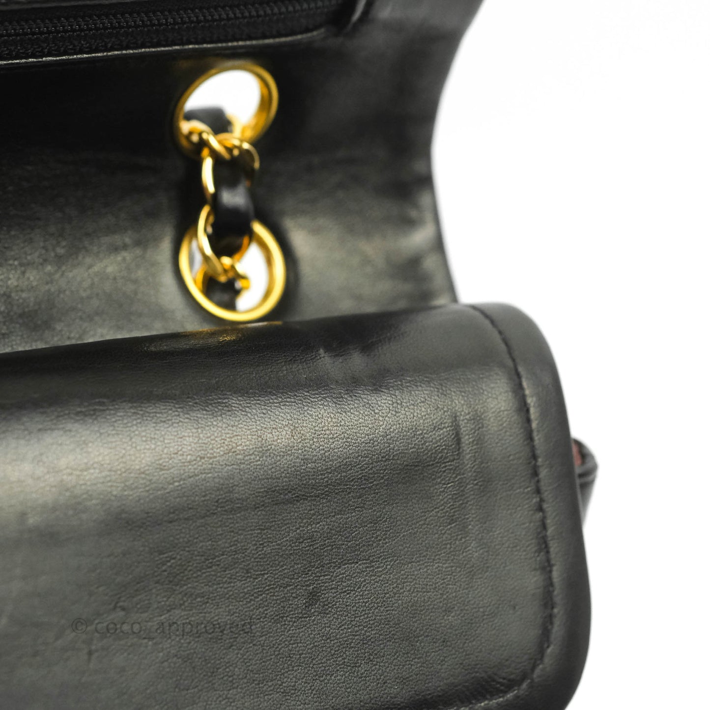 Chanel Vintage M/L Medium Double Flap Bag Black Lambskin 24K Gold Hardware