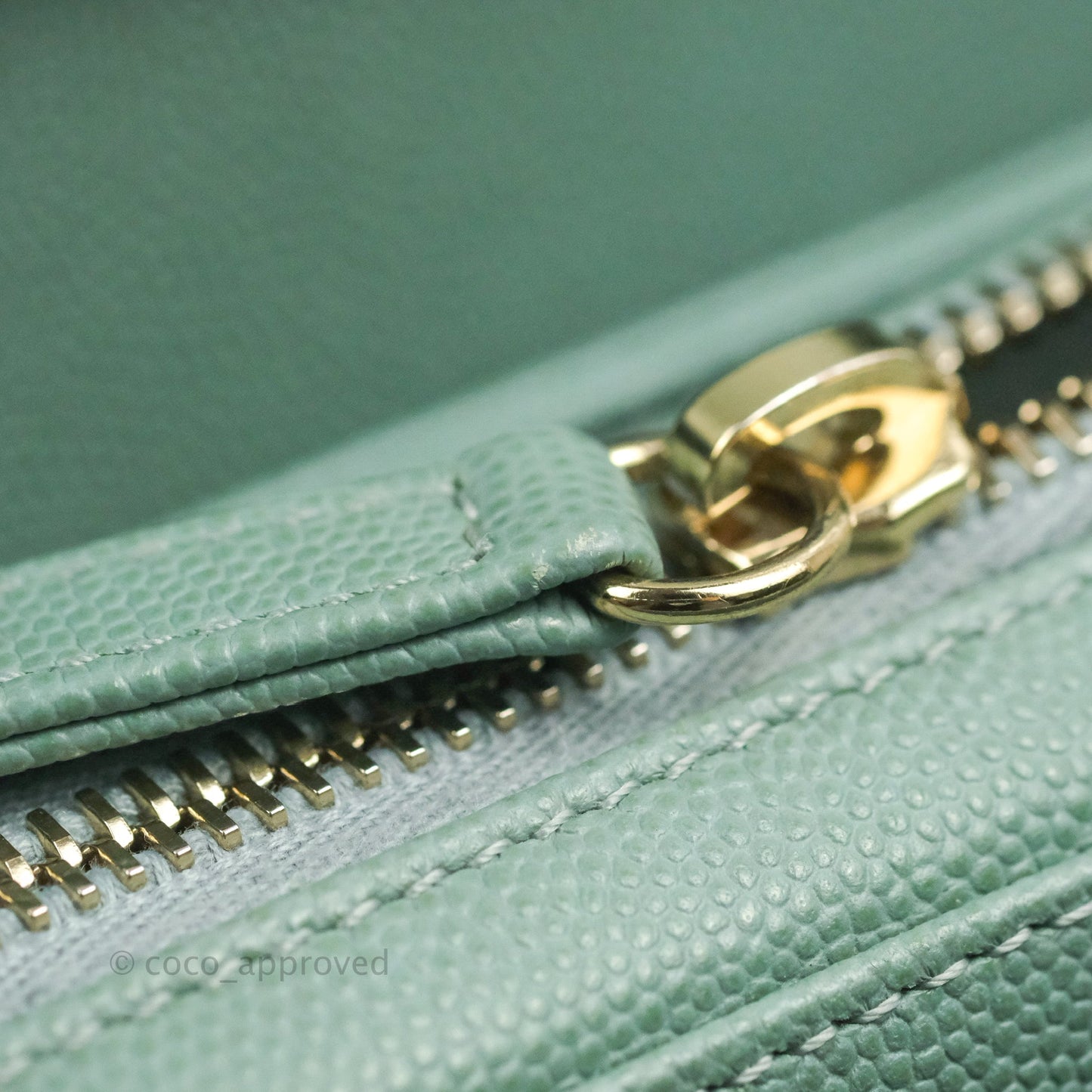 Chanel Quilted Like The Wallet Flap Blue-Greyish Caviar Gold Hardware