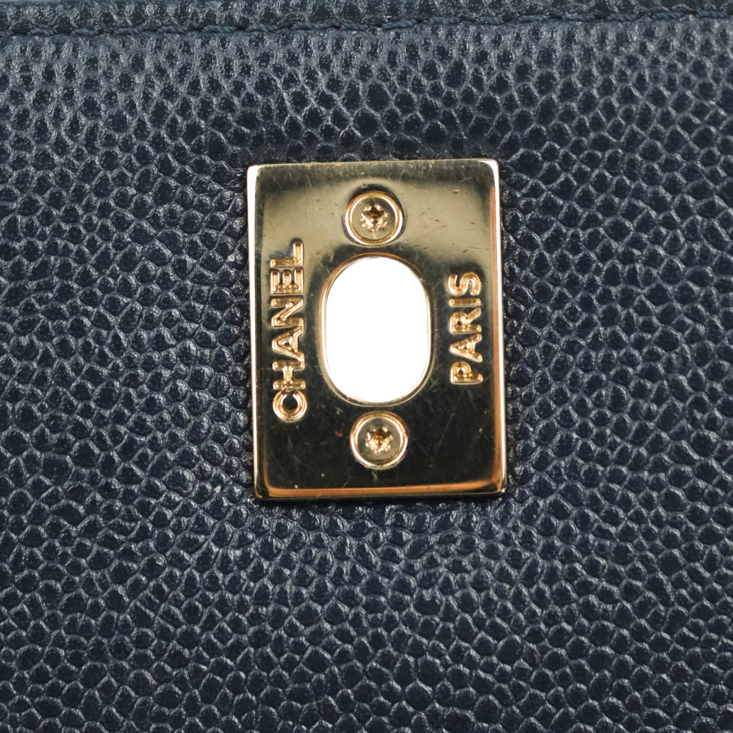 Chanel Quilted Small Business Affinity Flap Navy Caviar Gold Hardware