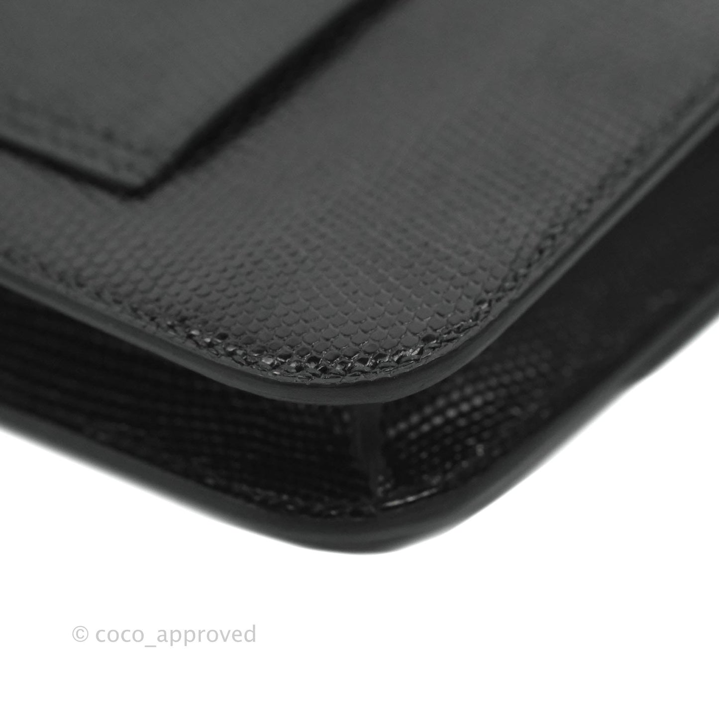 Hermès Constance Slim Wallet Black Lizard Leather Rose Gold Hardware