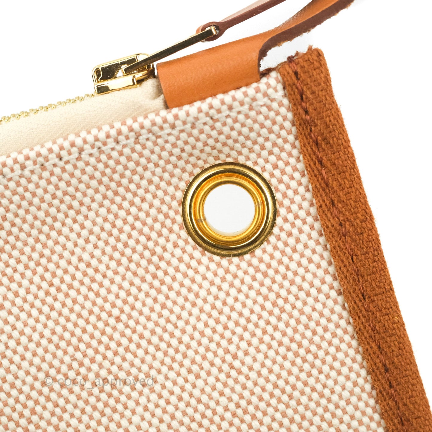 Hermès Herbag Zip 31 Retourne Criss Viking Ecru-Beige/Fauve Canvas Gold Hardware