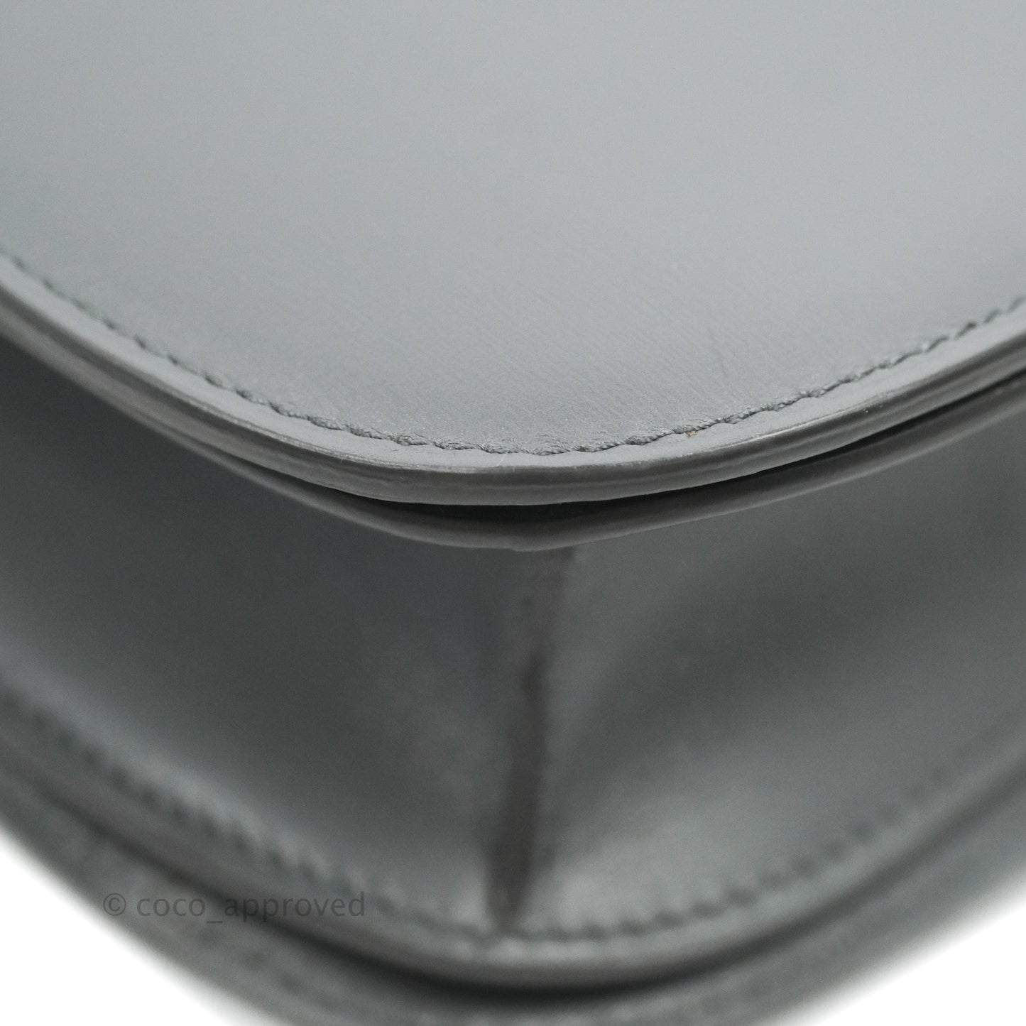 Celine Medium Classic Box Flap Grey Calfskin