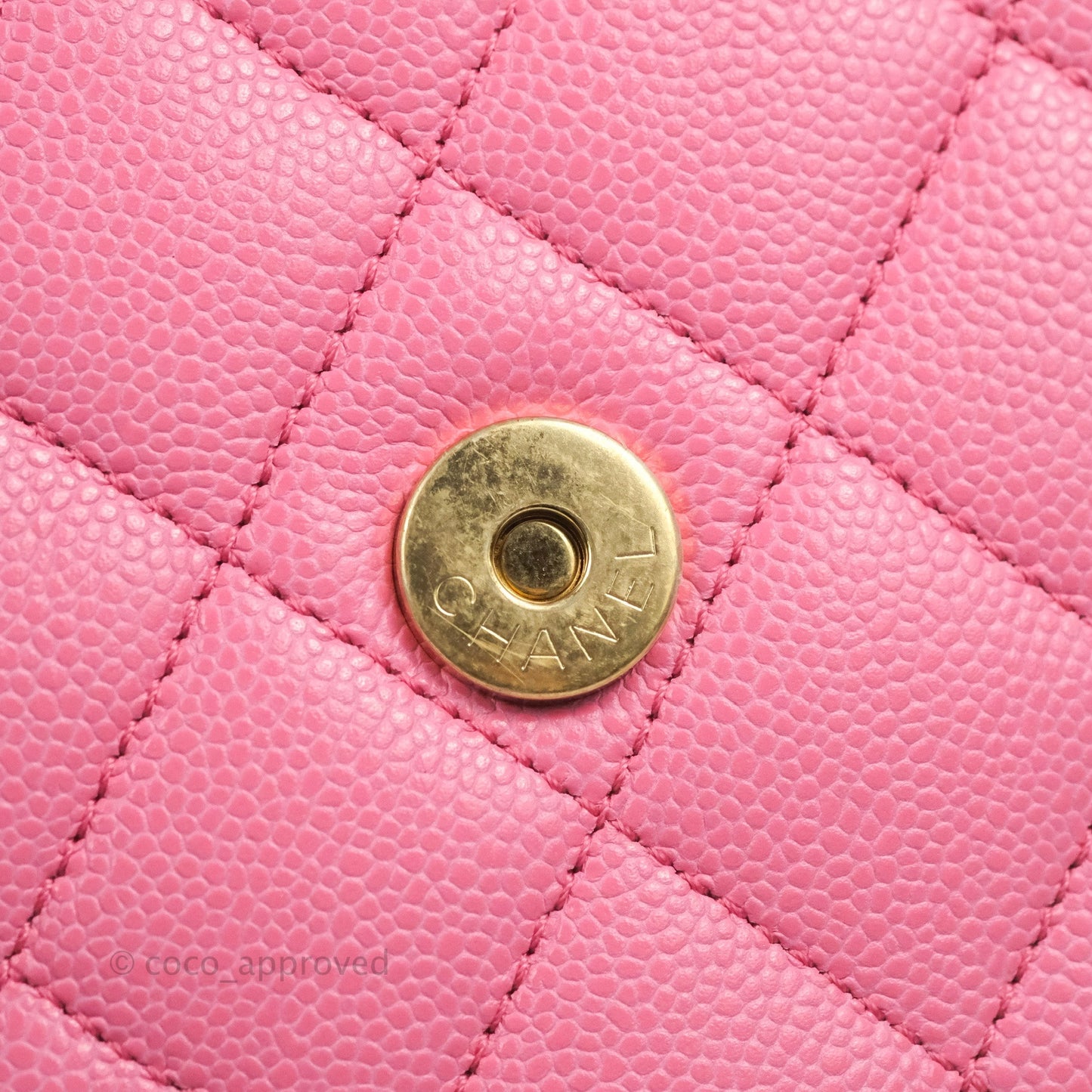 Chanel Mini Messenger Pink Caviar Bag 23P