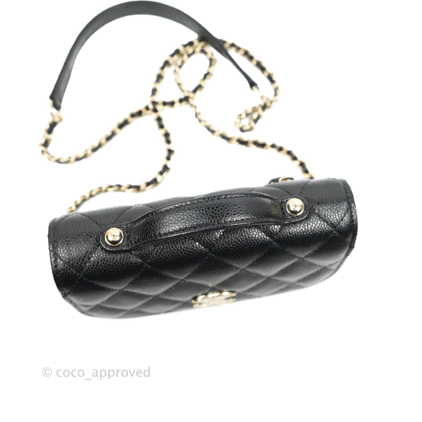 Chanel Business Affinity Clutch With Chain Black Caviar Gold Hardware