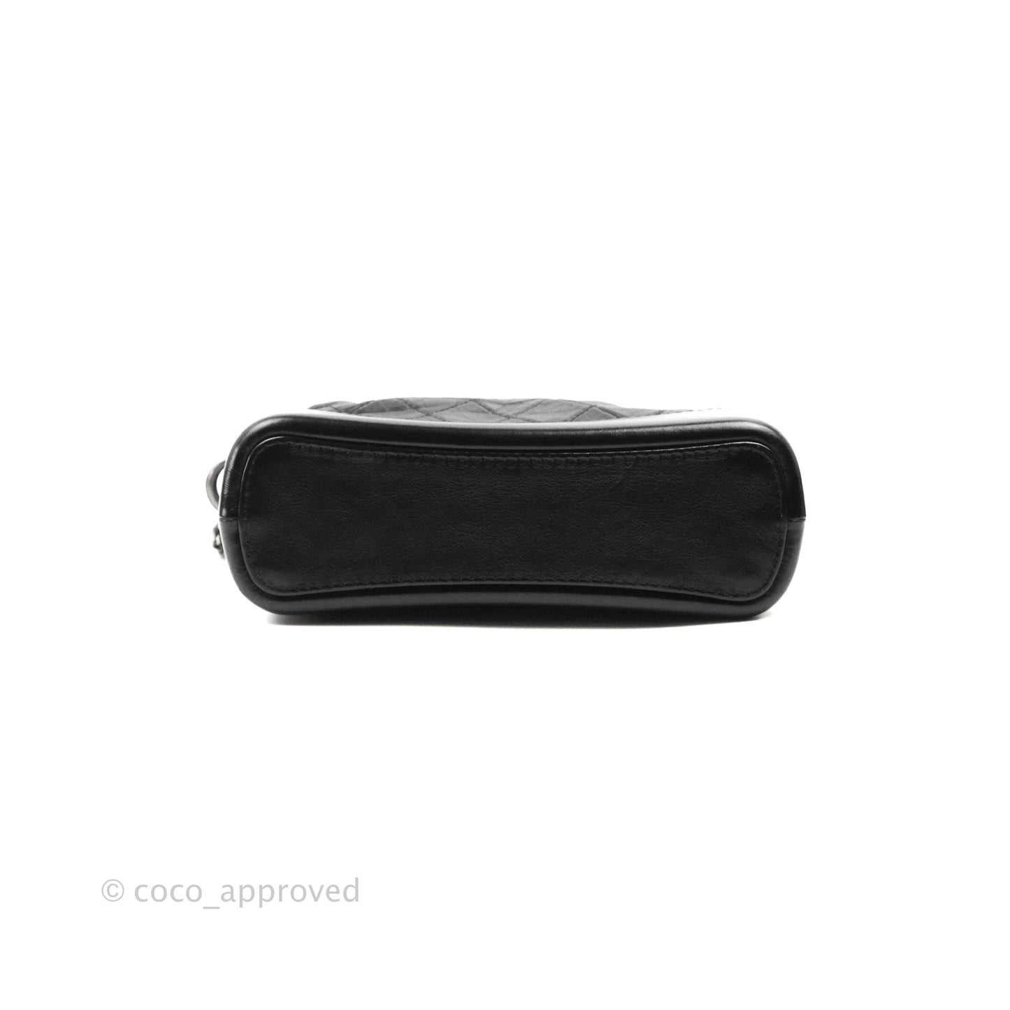 Chanel Medium Gabrielle Hobo with Logo Handle Black Aged Calfskin