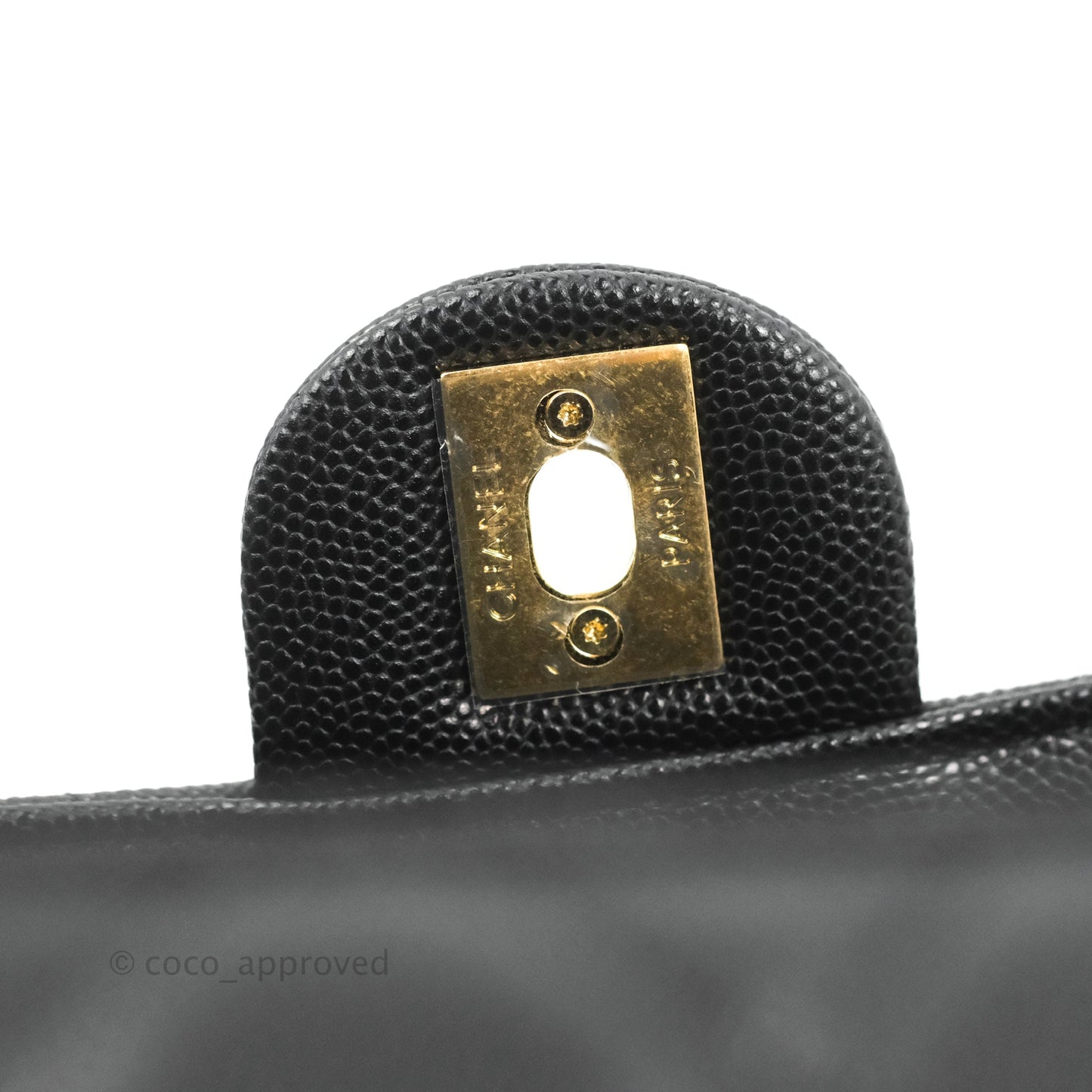 Chanel Small Vanity Flap Bag With Handle Black Caviar Gold Hardware 23C