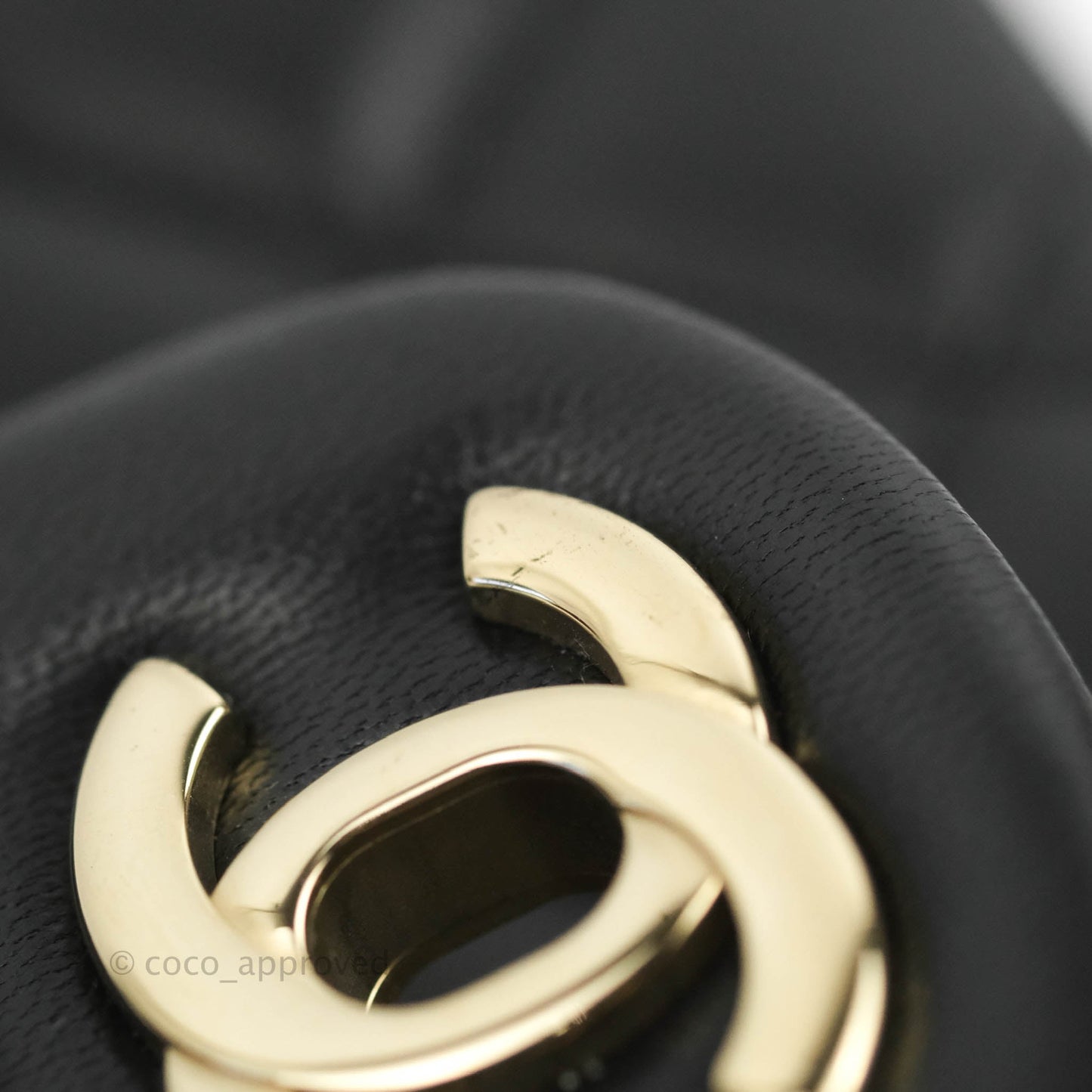 Chanel Mini Square Black Lambskin Gold Hardware