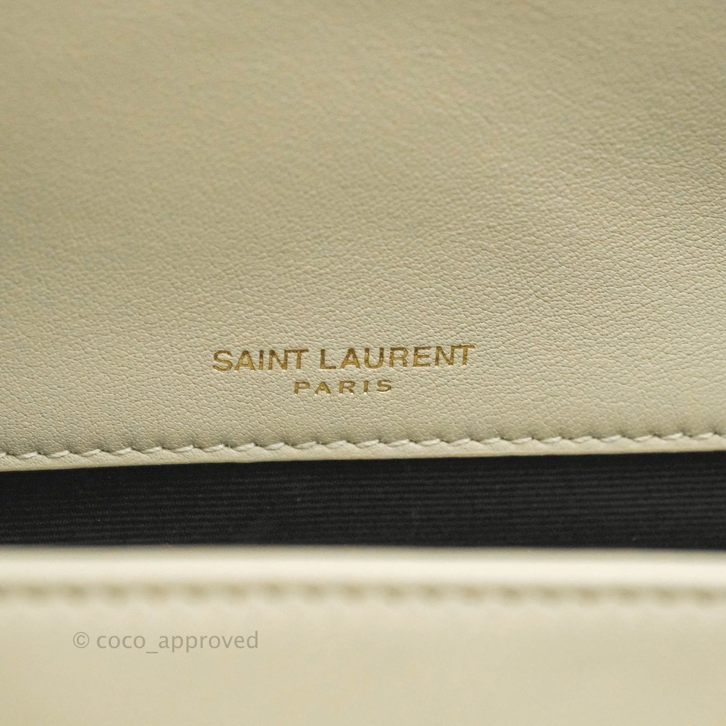 Saint Laurent Niki Baby Chain Bag Blanc Vintage Lambskin Gold Hardware
