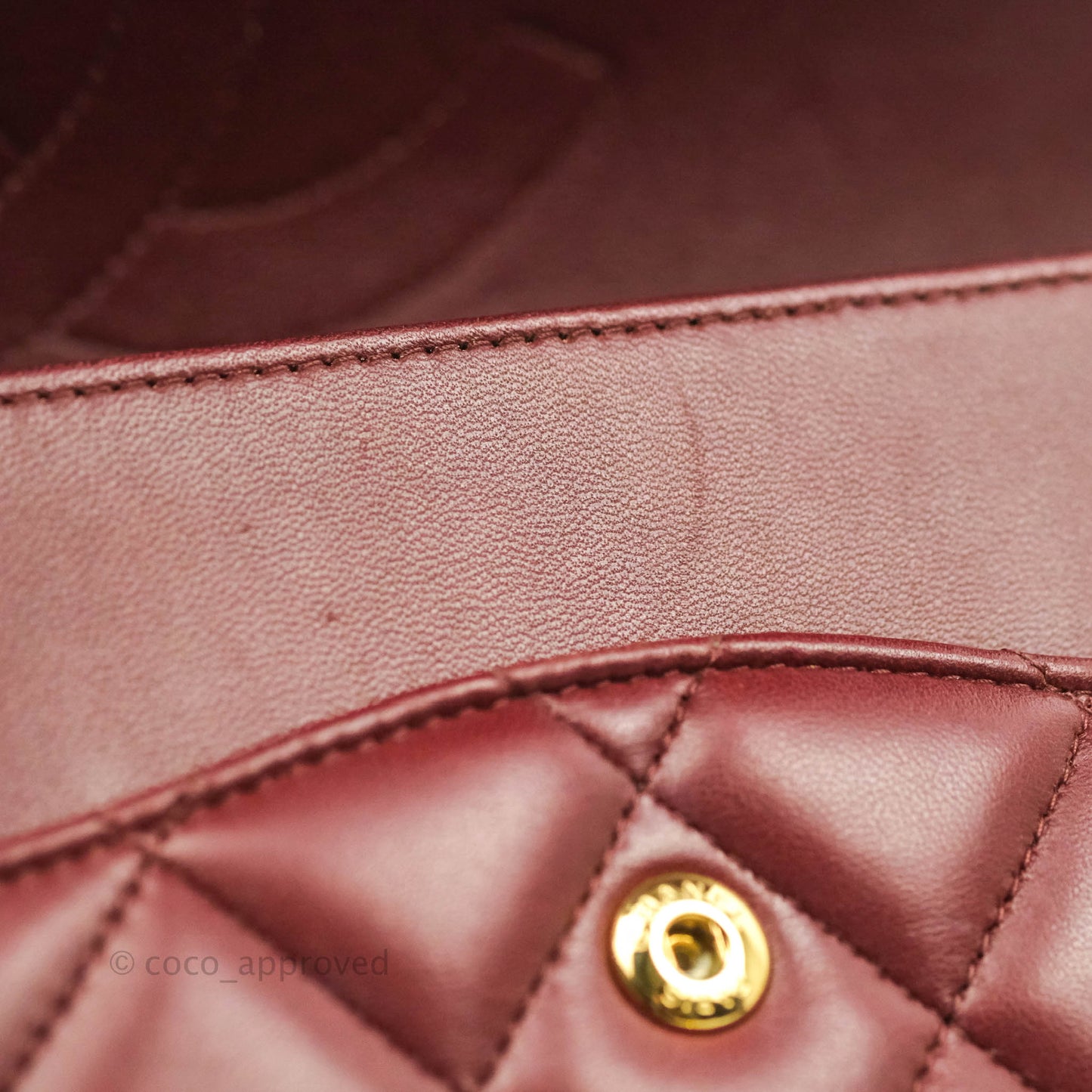 Chanel Jumbo Double Flap Burgundy Lambskin Gold Hardware