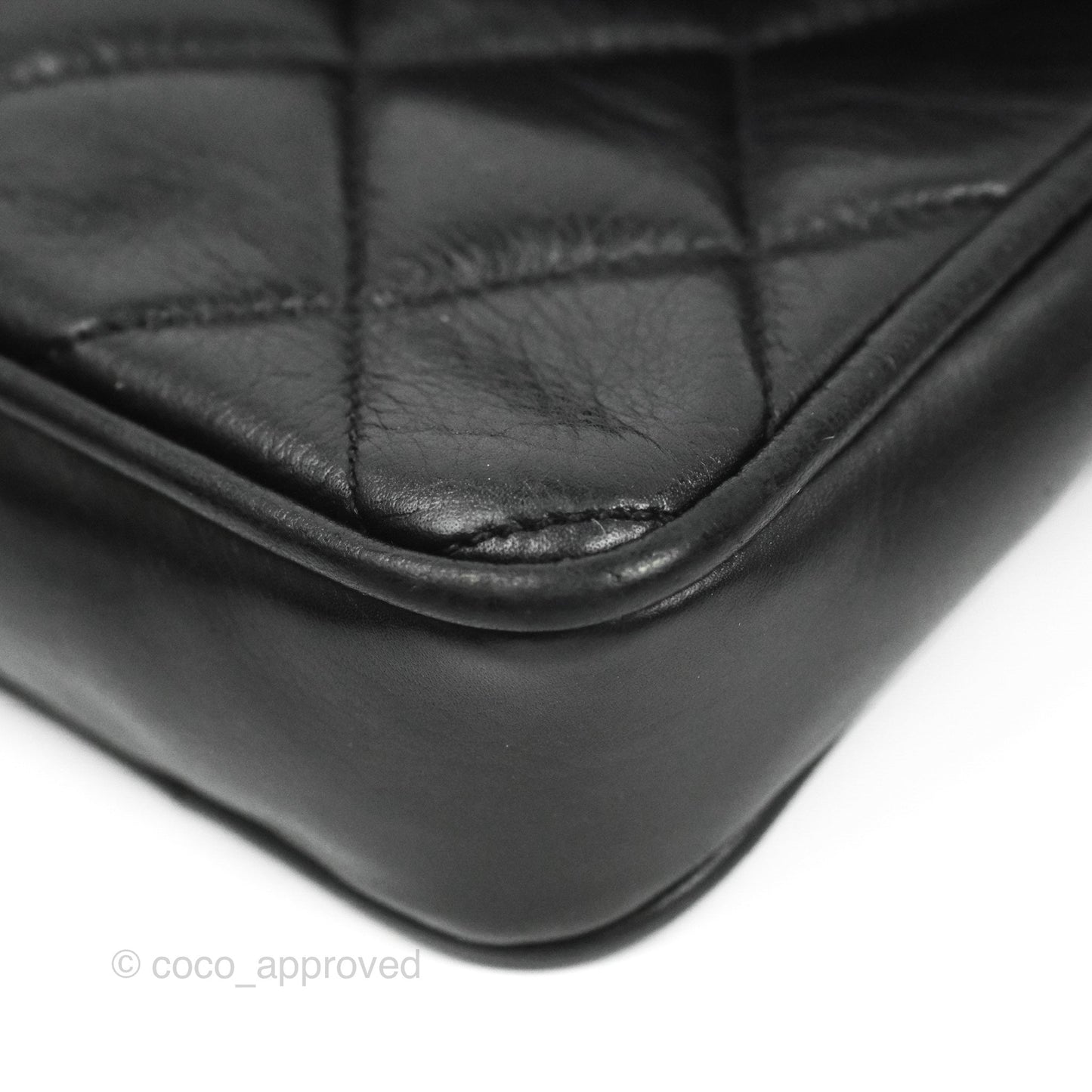 Chanel Vintage Belt Bag Quilted Black Lambskin 24K Gold Hardware