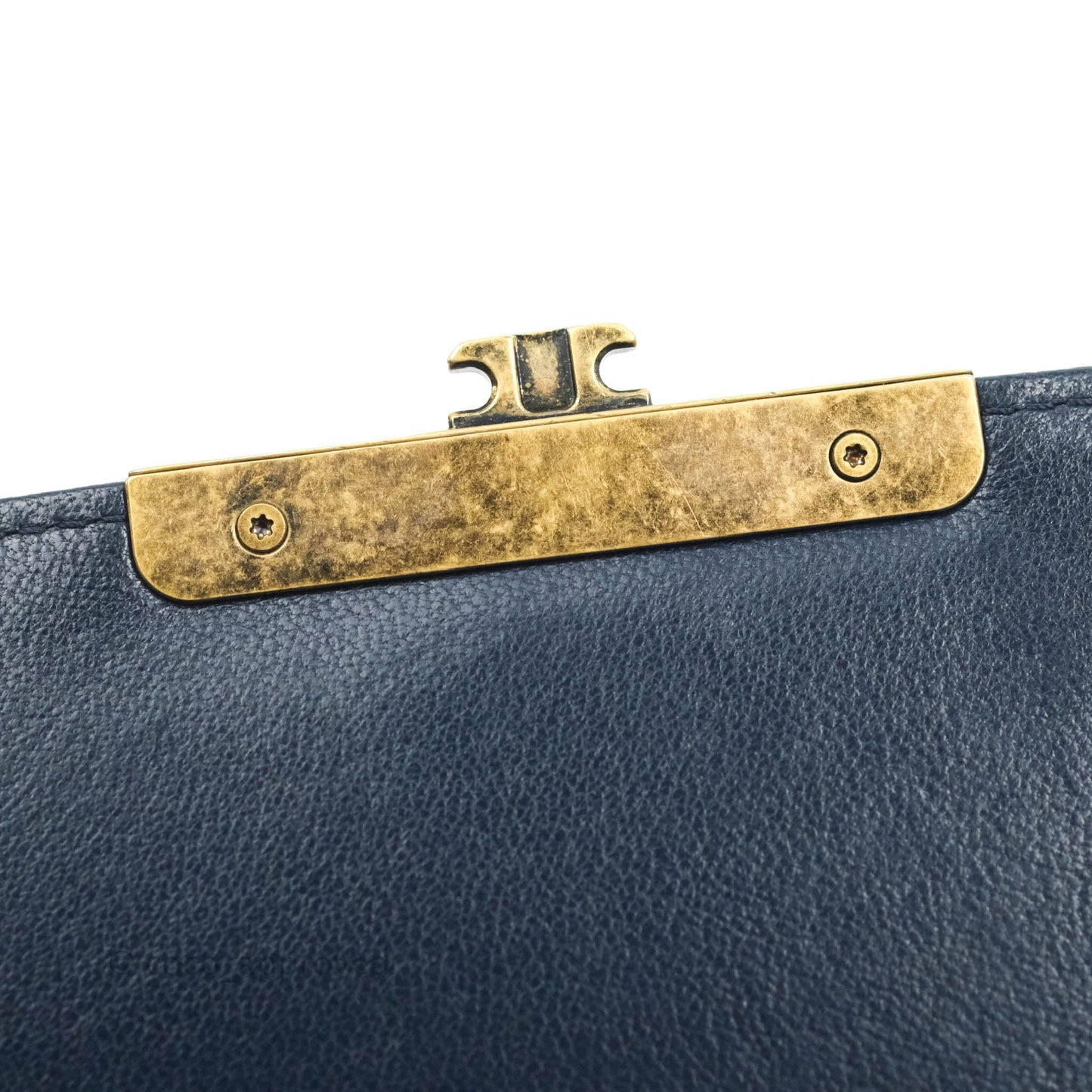 Chanel Beauty Lock Flap Bag Navy Sheepskin Aged Gold Hardware