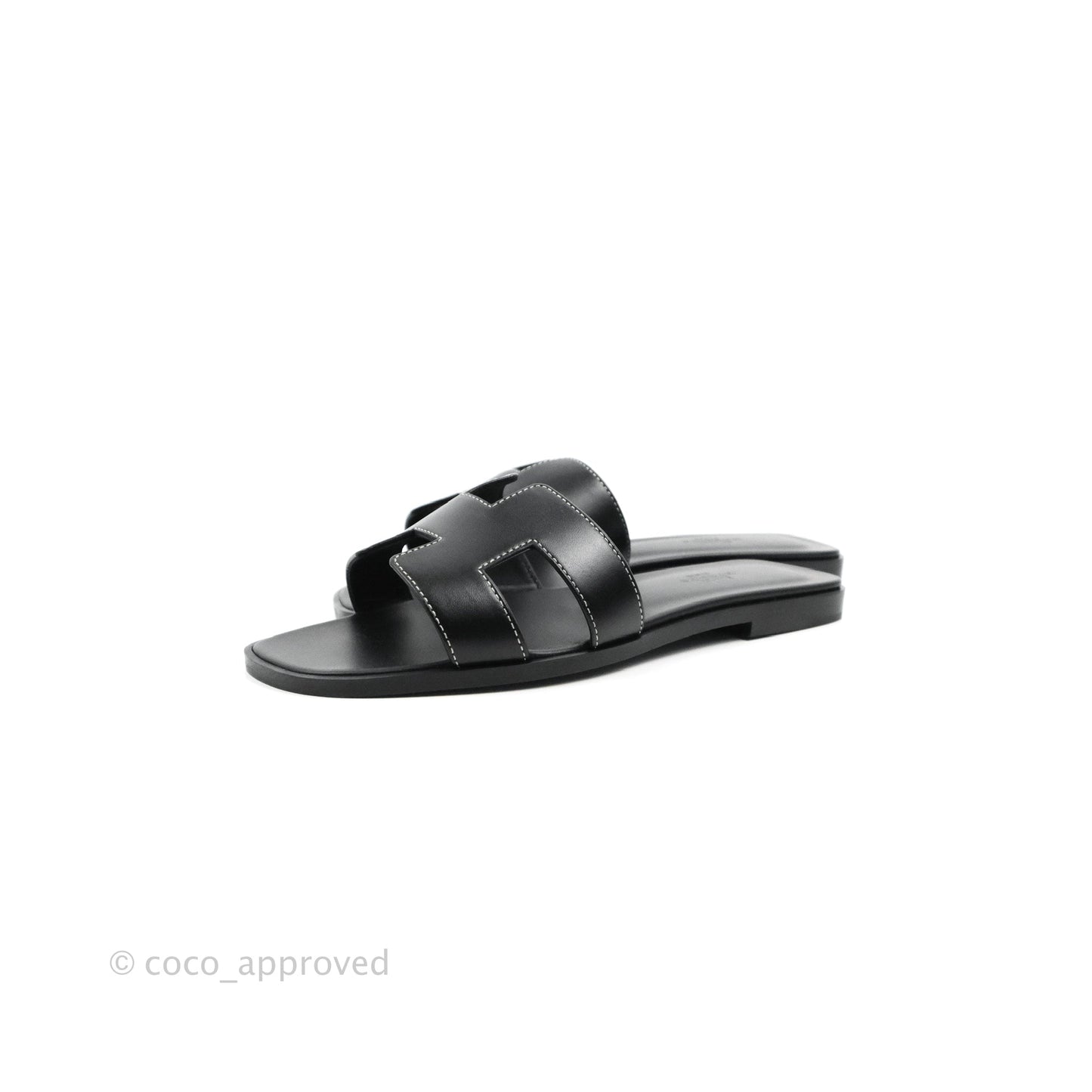 Hermès Oran Sandals in Black Size 37