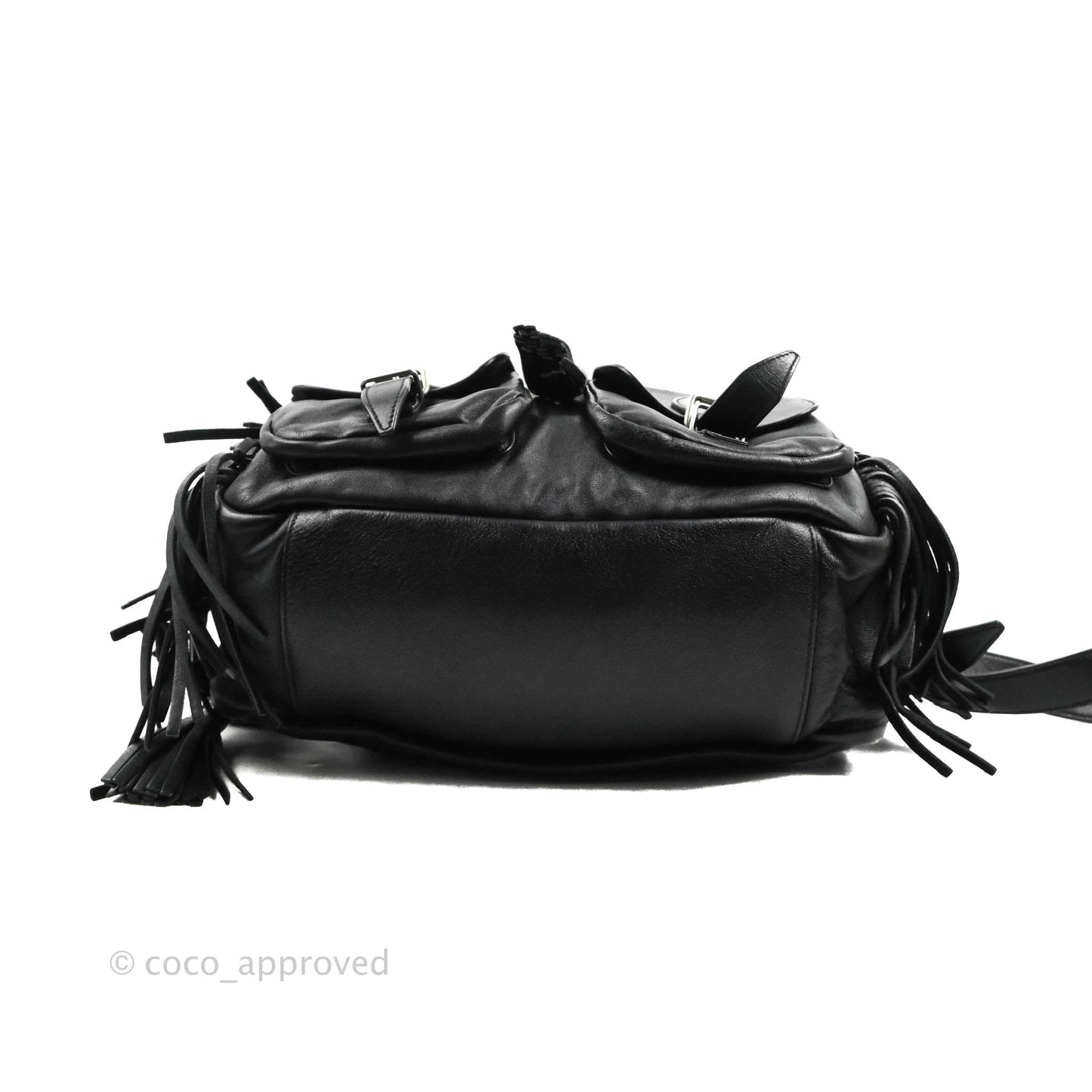 Saint Laurent Festival Fringe Backpack Black Calfskin