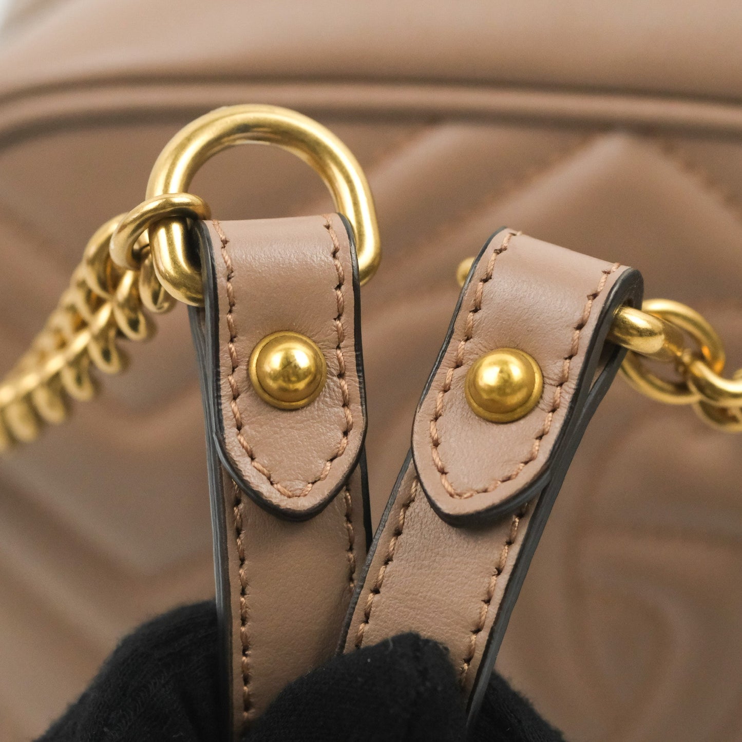 Gucci Mini Matelasse GG Marmont Camera Bag Dusty Pink Calfskin Gold Hardware