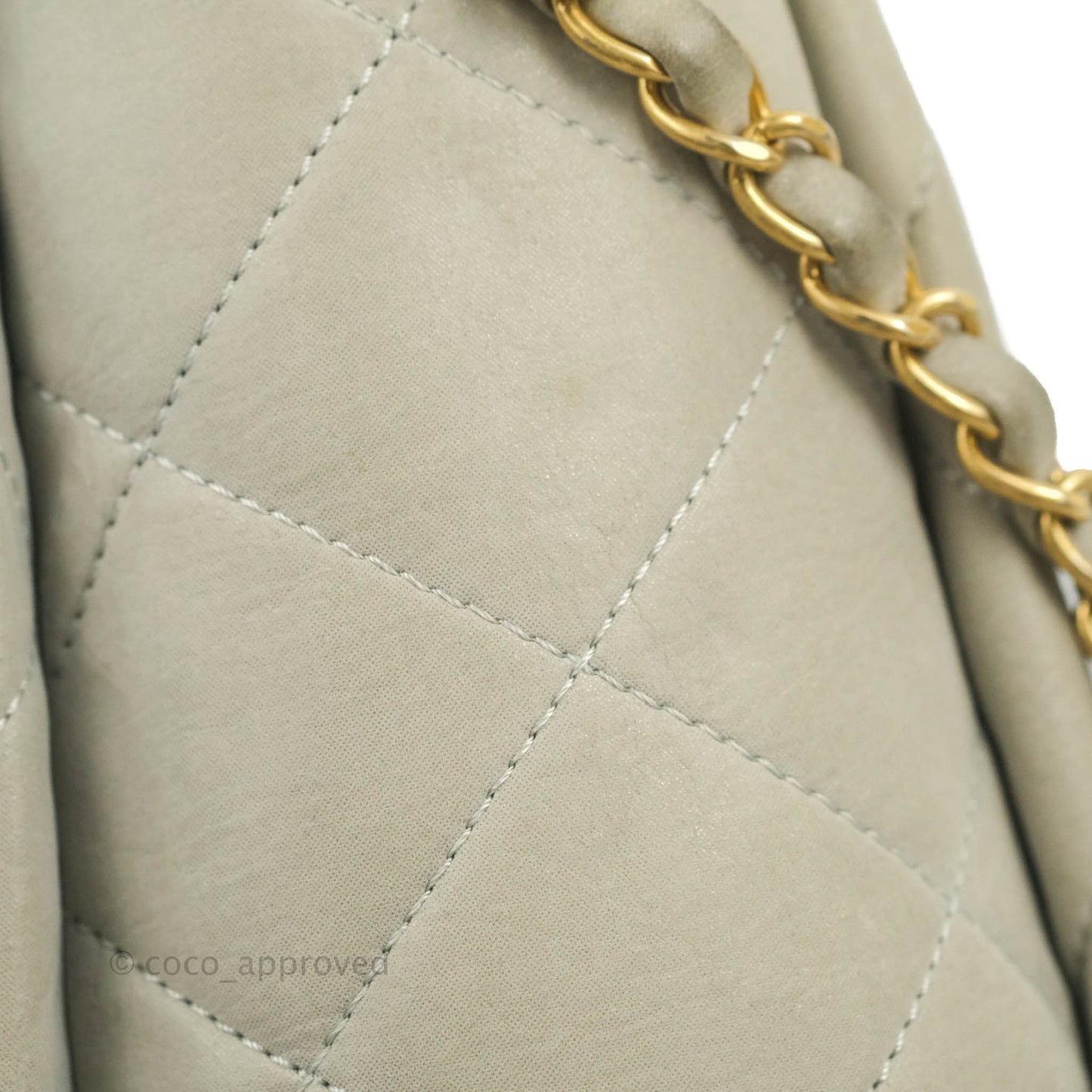 Chanel Iridescent Calfskin Quilted Chic Quilt Flap Grey Gold Hardware