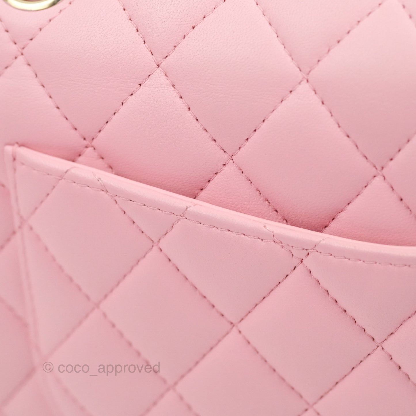 Chanel Small Classic Quilted Flap Pink Lambskin Gold Hardware