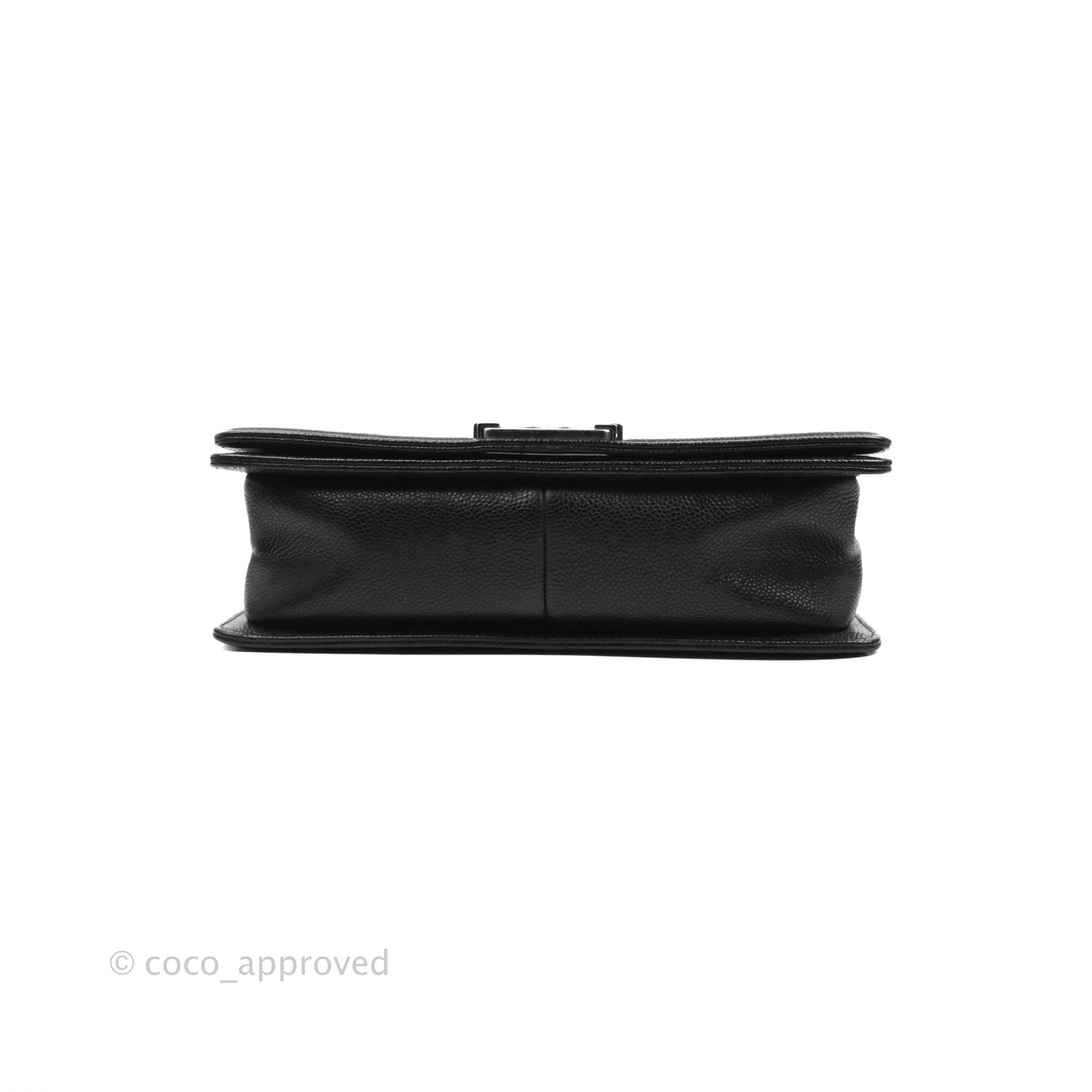 Chanel Quilted Medium Boy Black Caviar Ruthenium Hardware