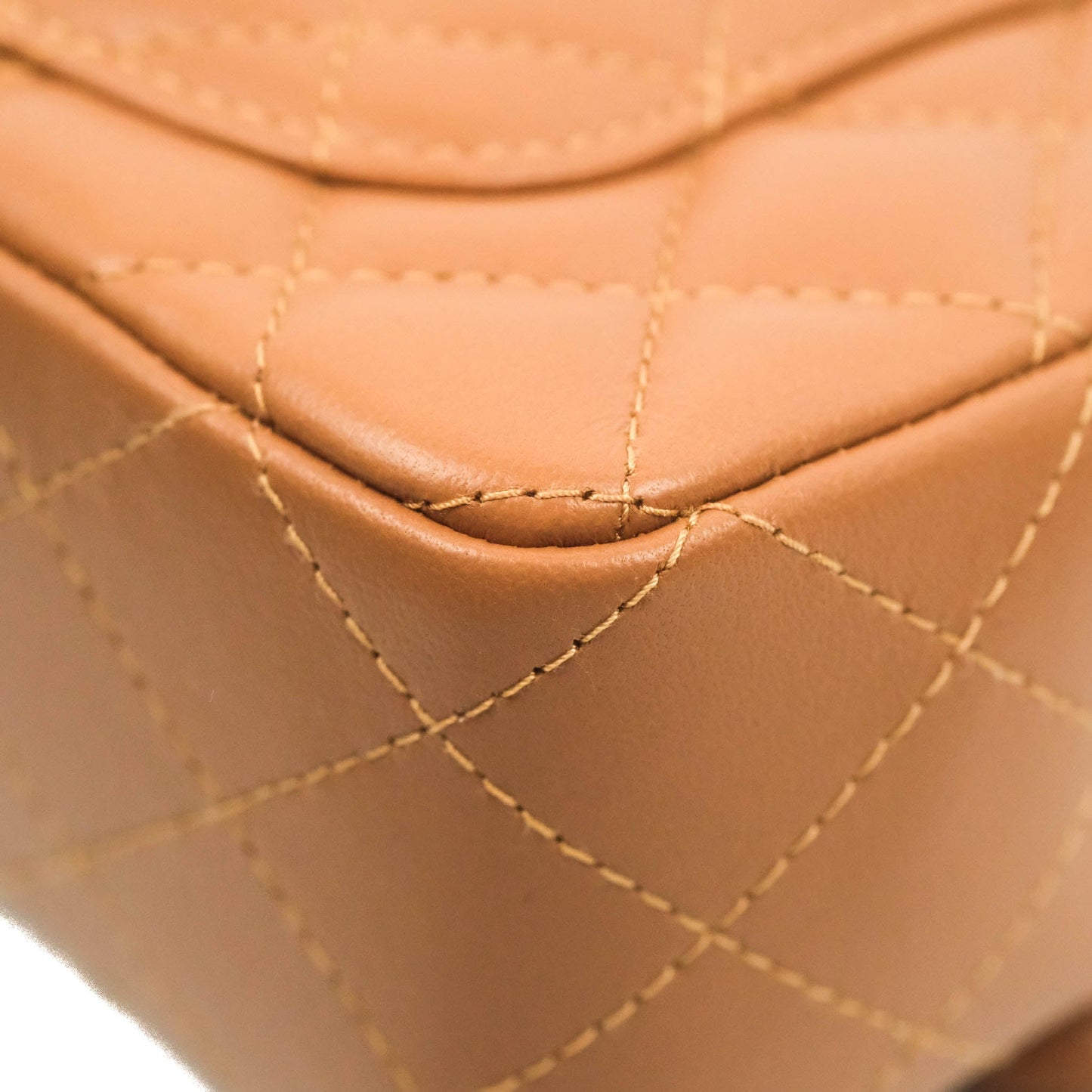 Chanel Quilted Mini Rectangular Flap Caramel Lambskin Gold Hardware 22S