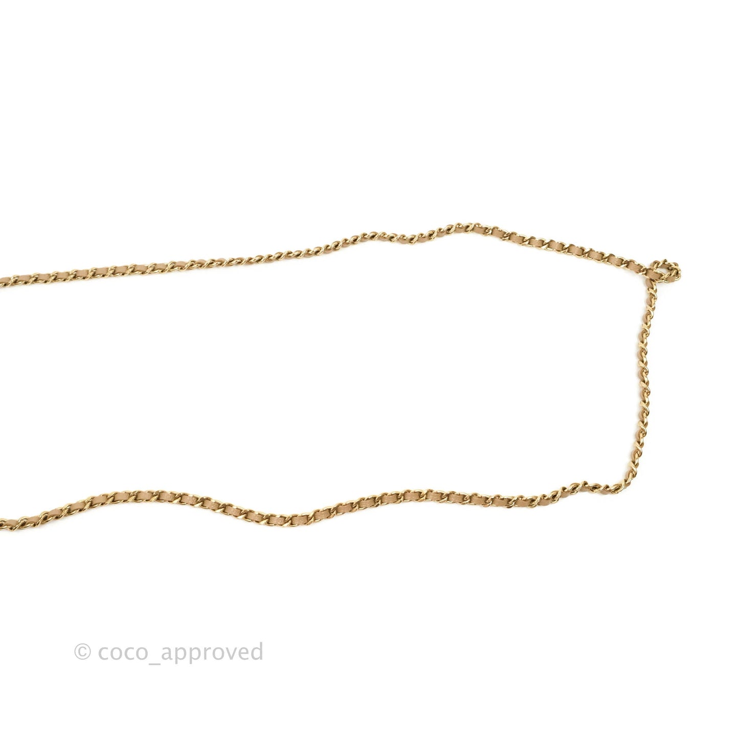 Chanel Mini Wallet With Chain Dark Beige Caviar Gold Hardware