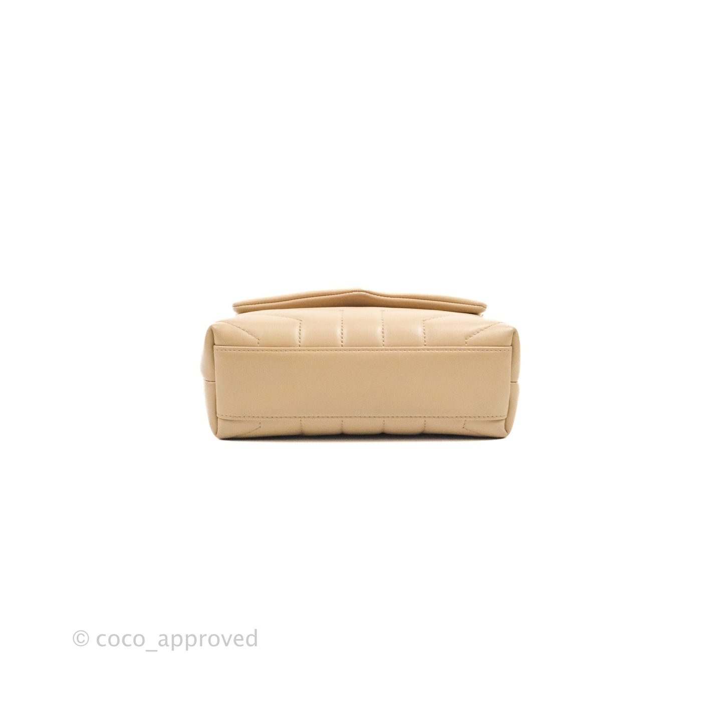Saint Laurent Loulou Toy Quilted Leather Shoulder Bag Light Beige